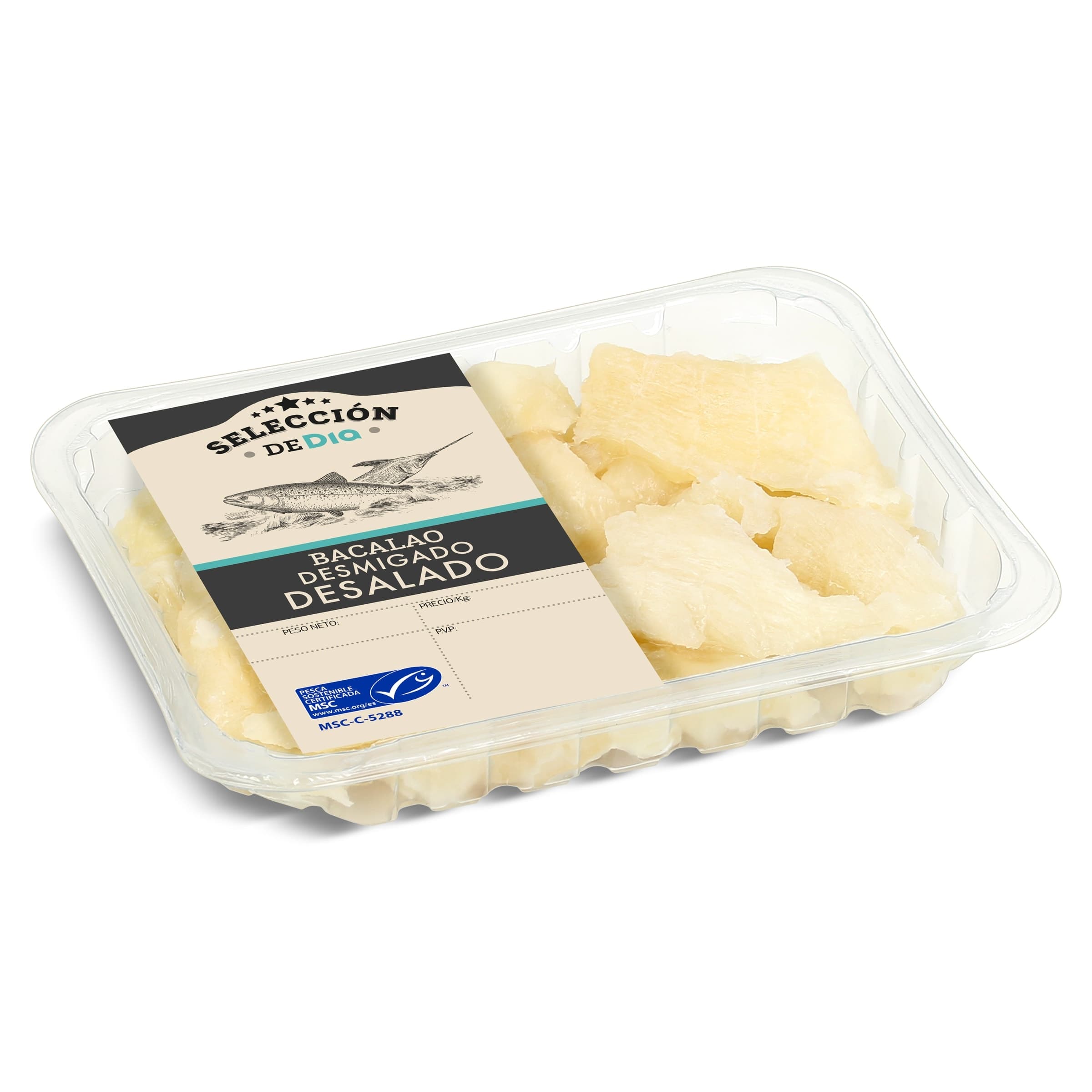 Bacalao desmigado desalado MSC Selección de Dia bandeja 250 g