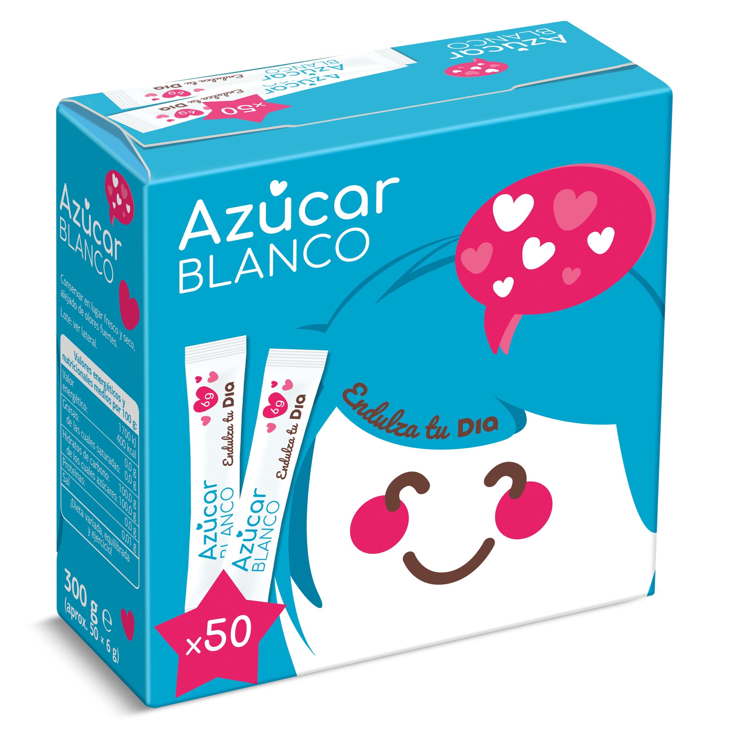 Azúcar blanco en sobres Dia caja 300 g