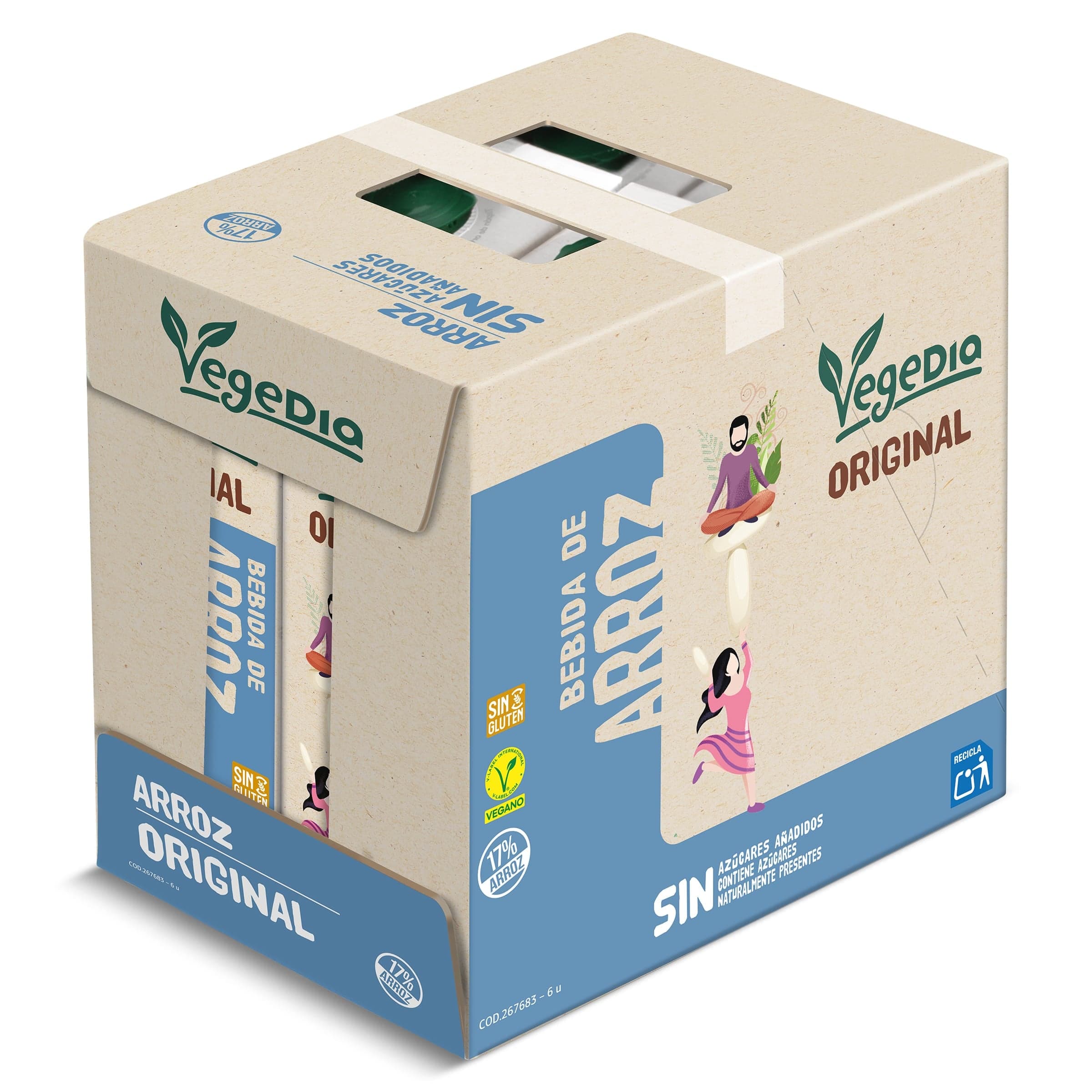 Bebida de arroz Dia Vegedia pack 6 x 1 L