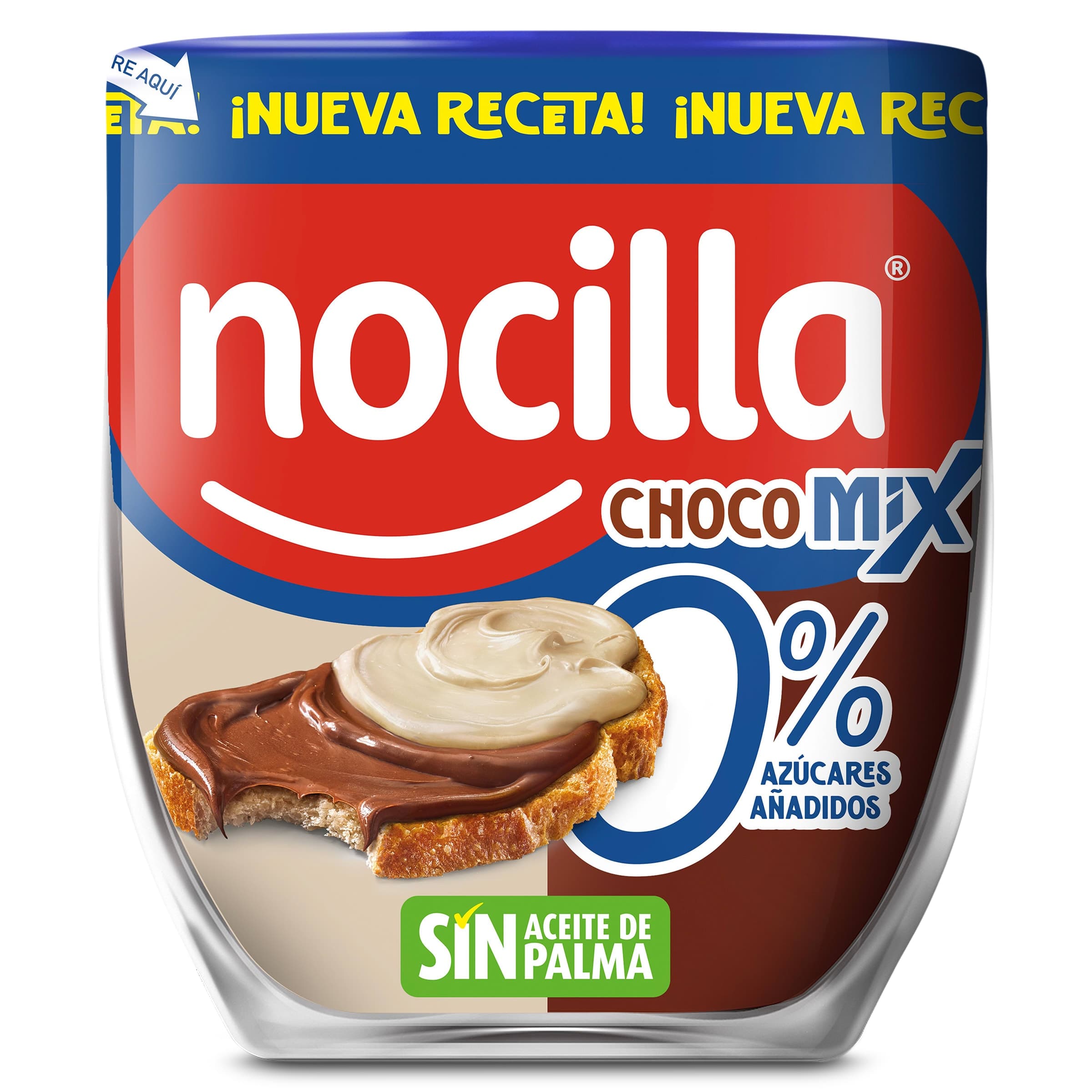 Crema de cacao y leche de avellanas dúo 0% Nocilla bote 180 g