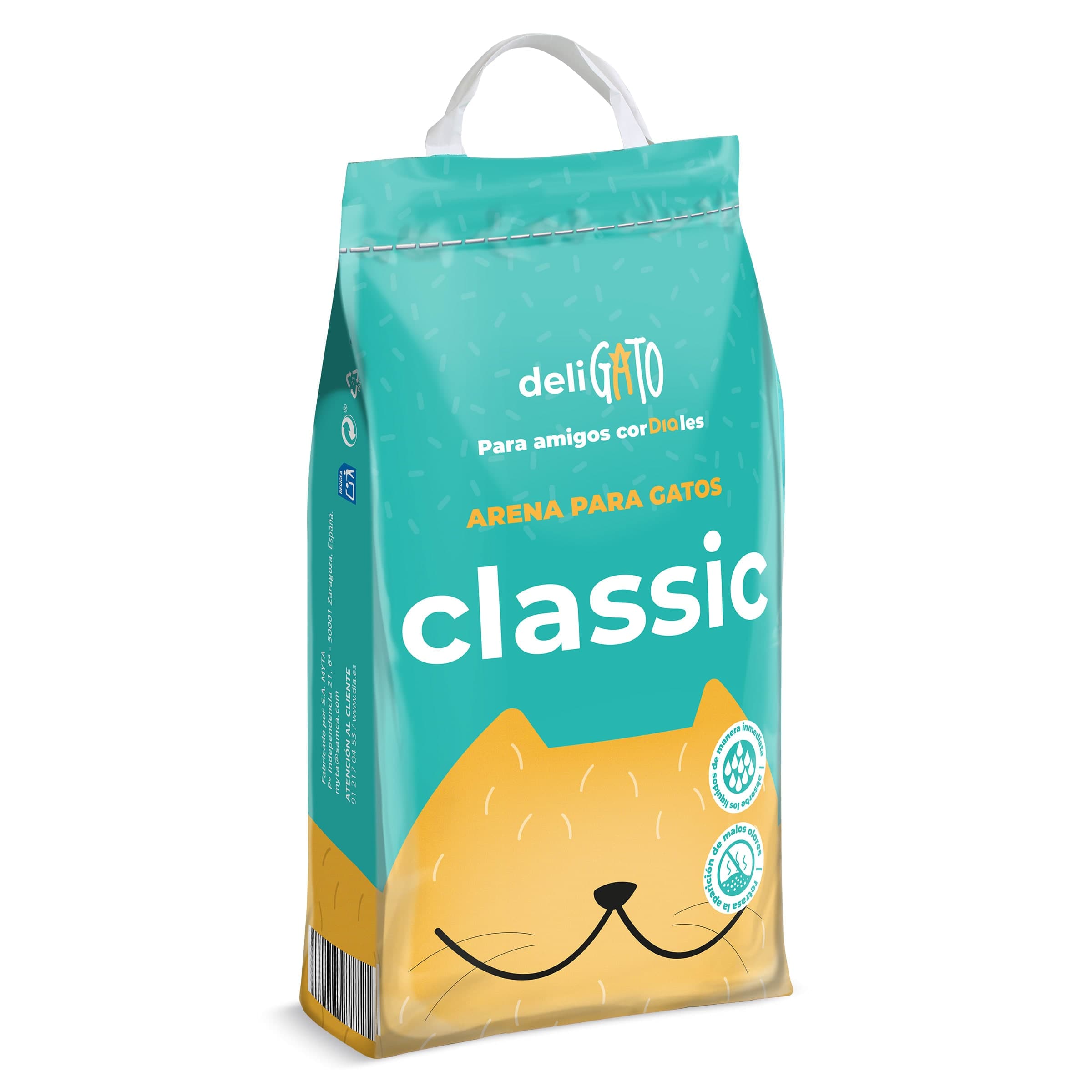 Arena para gatos absorbente Deligato de Dia bolsa 5 Kg