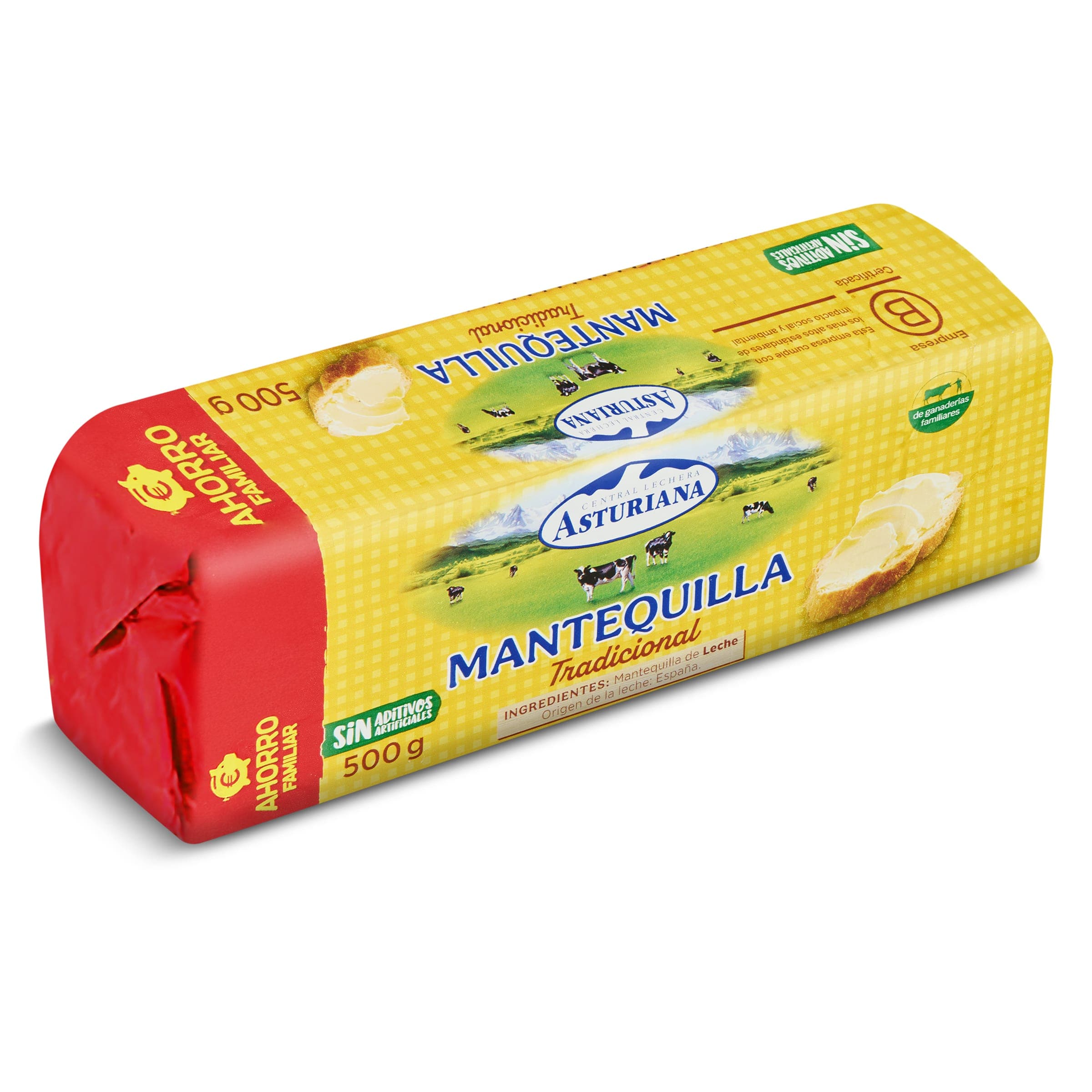 Mantequilla en rulo Central Lechera Asturiana 500 g