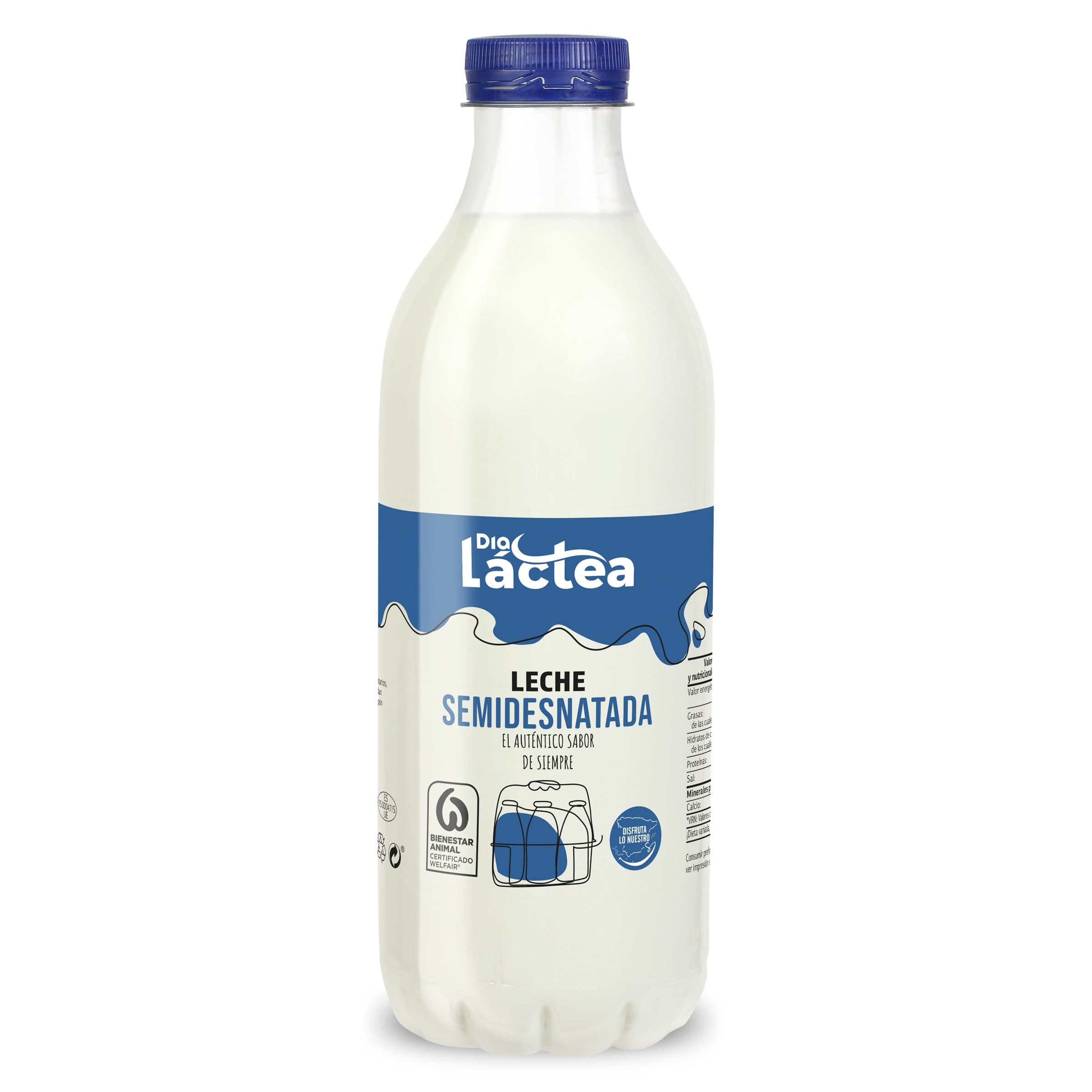 Leche fresca semidesnatada Dia Láctea botella 1 L