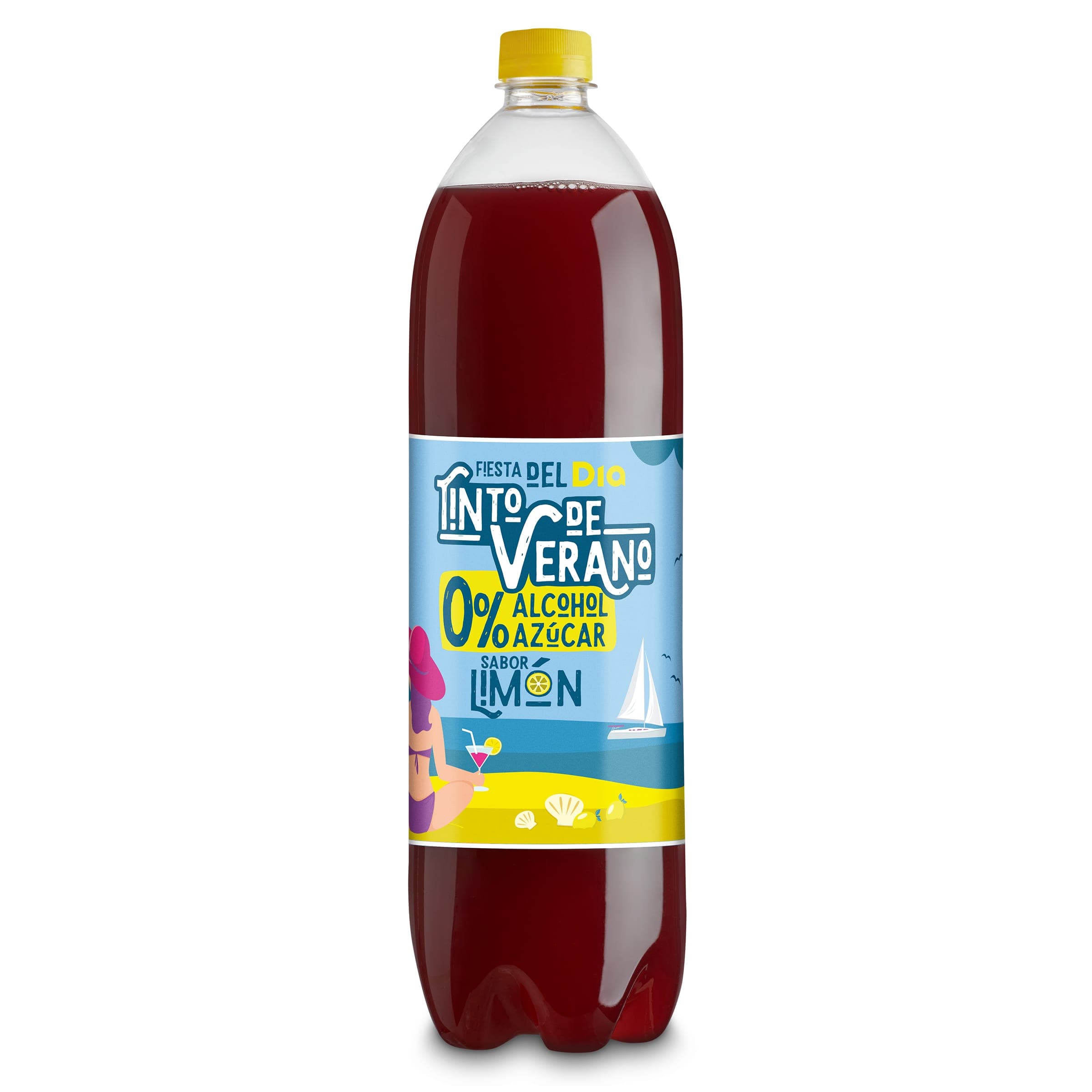 Tinto de verano sin alcohol con limón Fiesta del Dia 1.5 L