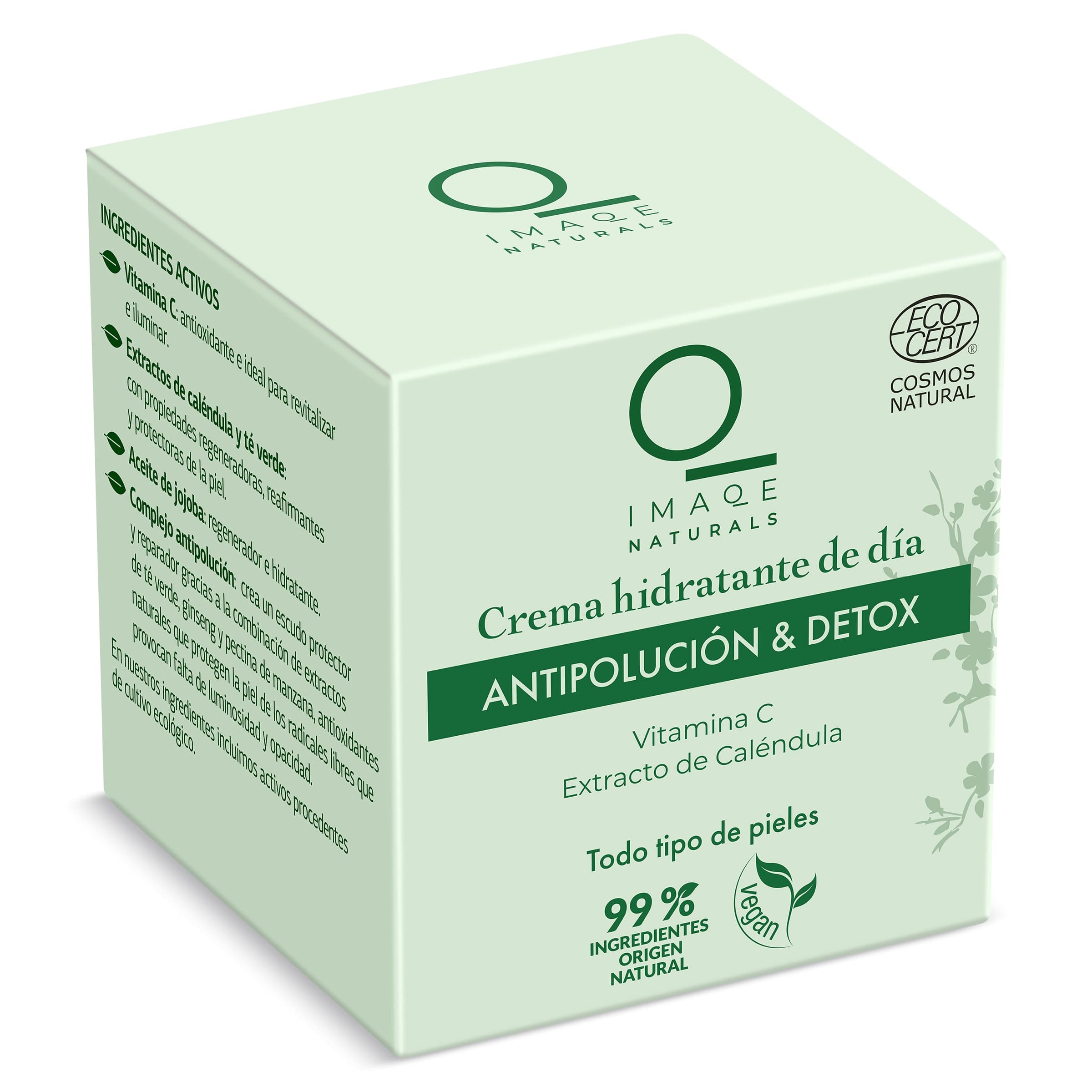 Crema facial de día natural antipolución & detox ecocert Dia Imaqe frasco 50 ml