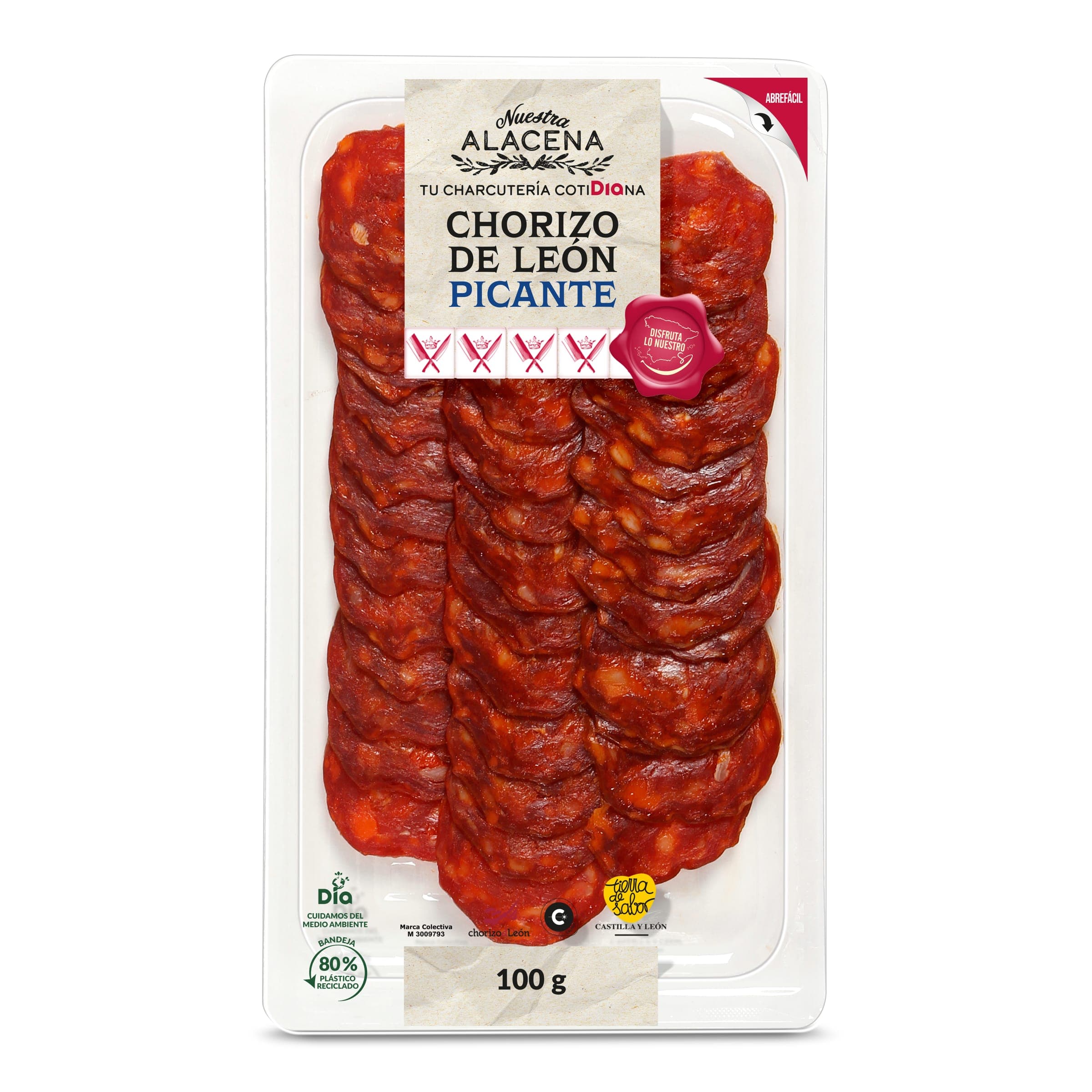Chorizo de león picante Dia Nuestra Alacena 100 g