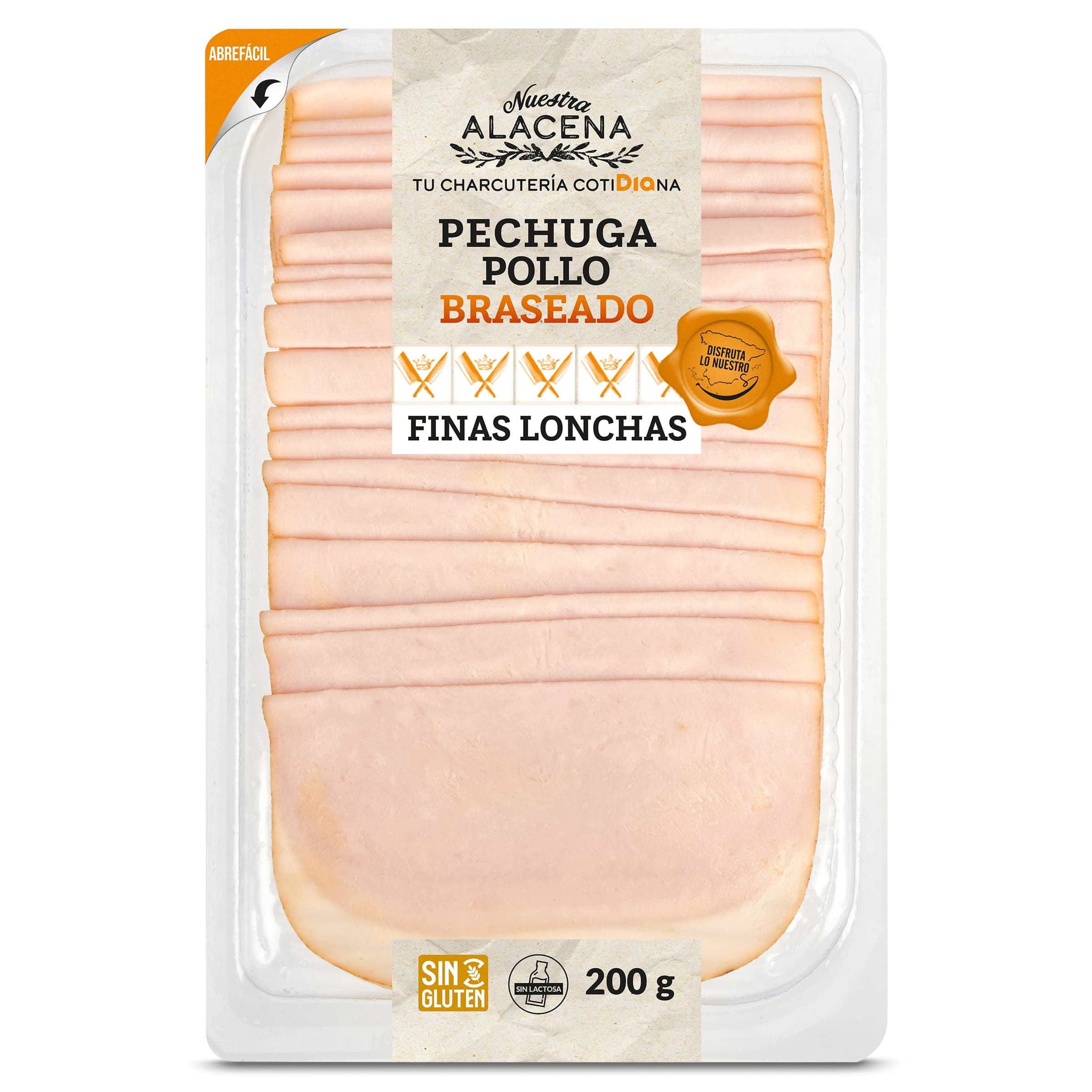 Pechuga de pollo braseado Dia Nuestra Alacena 200 g