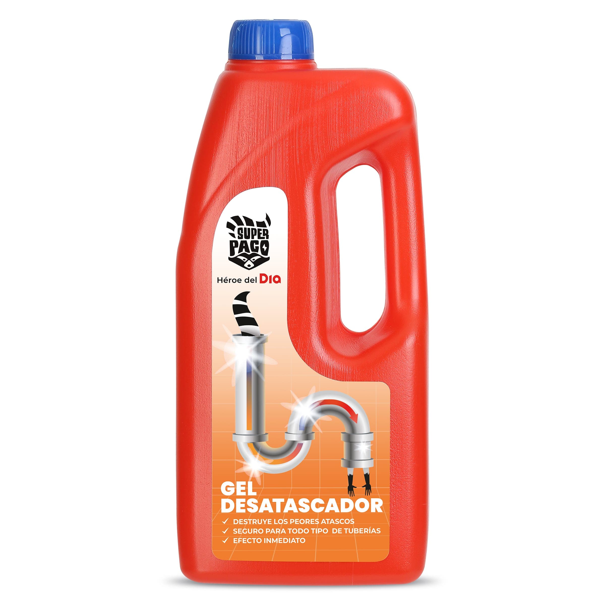 Gel desatascador para tuberías Super Paco de Dia botella 1 L