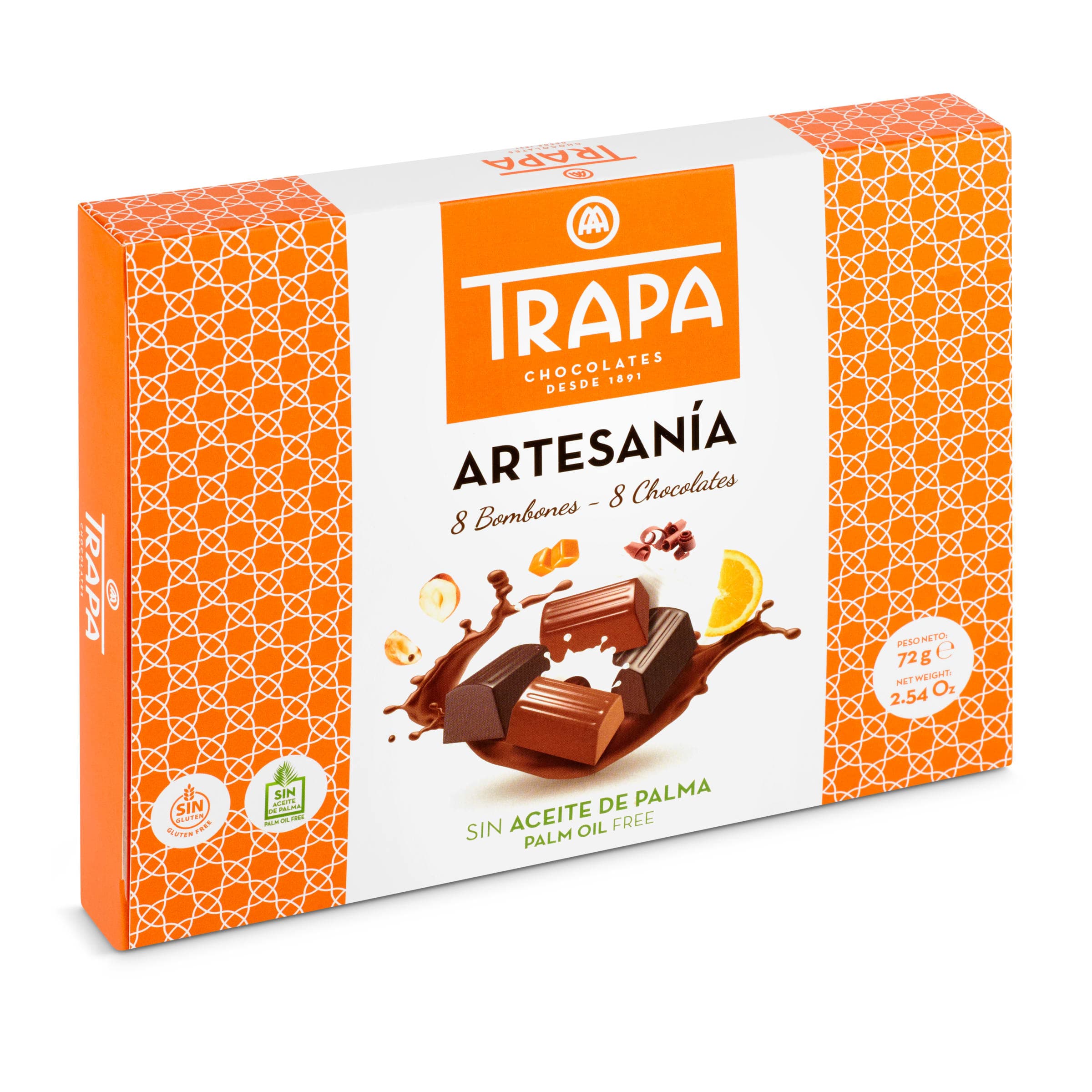 Bombones artesanía Trapa caja 72 g