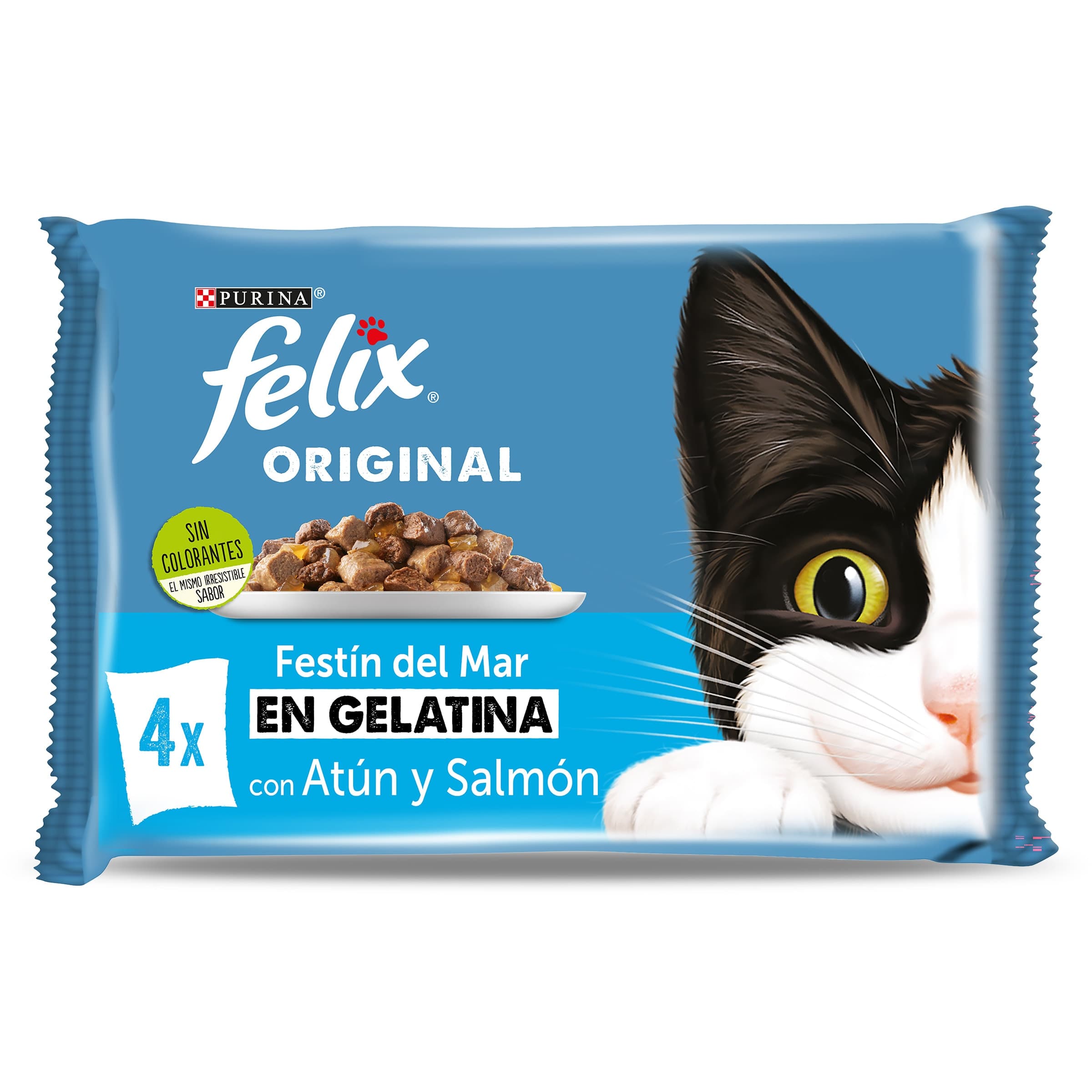 Alimento para gatos en gelatina sabor pescado Felix bolsa 340 g