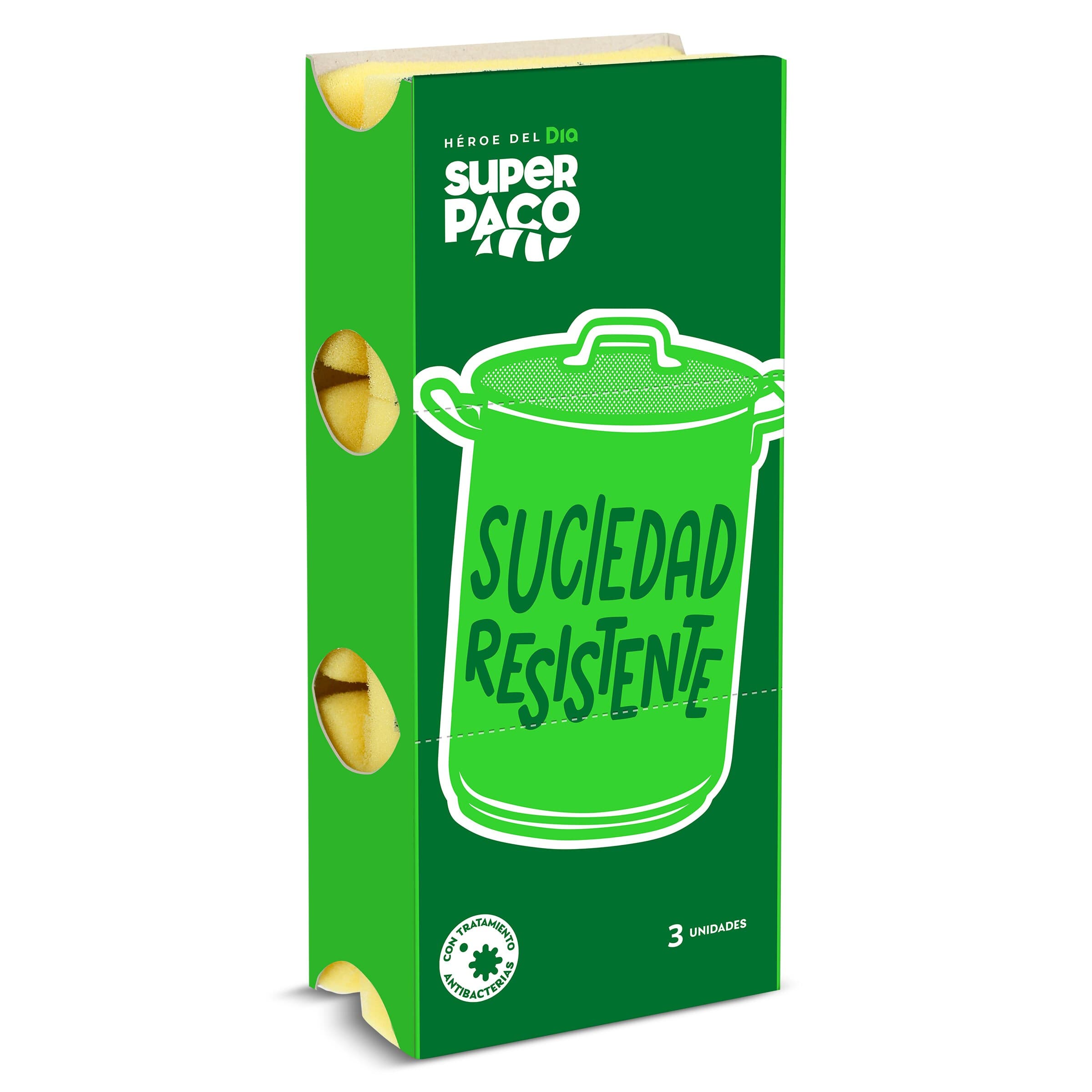 Estropajo salvauñas suciedad resistente Super Paco de Dia estuche 3 unidades