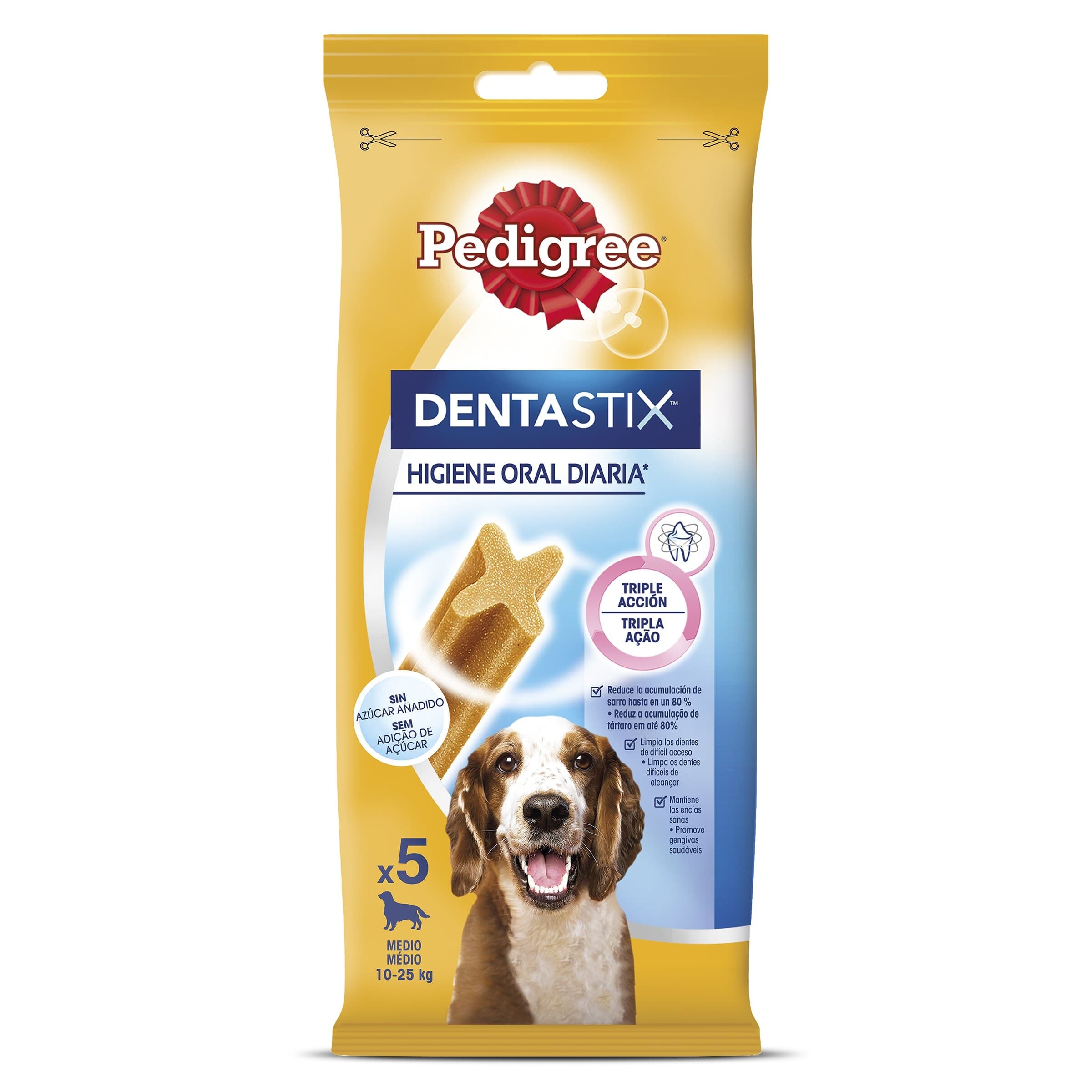 Snack para perros medianos dentaxtix Pedigree Dentastix bolsa 128 g