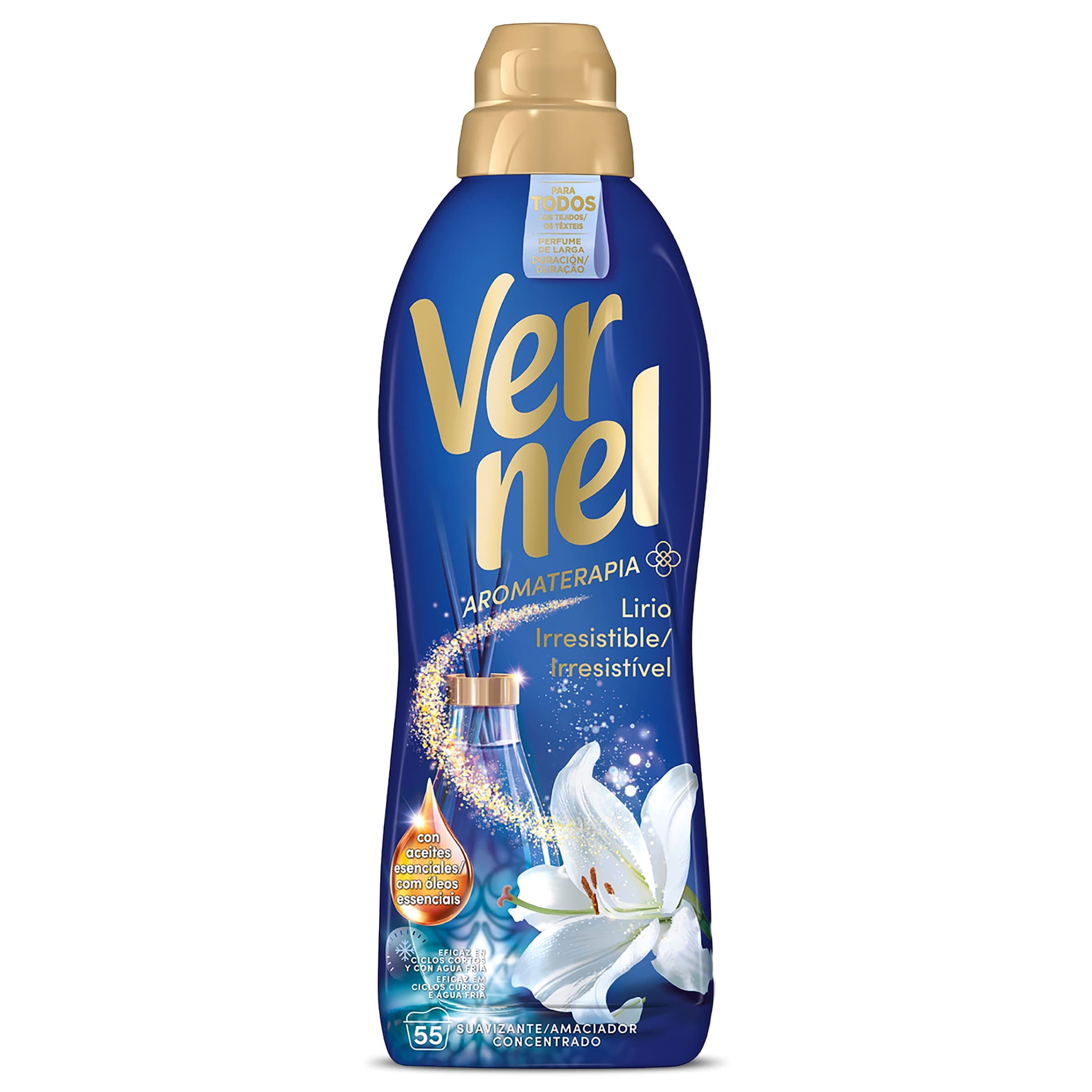 Suavizante concentrado aromaterapia lirio Vernel botella 55 lavados