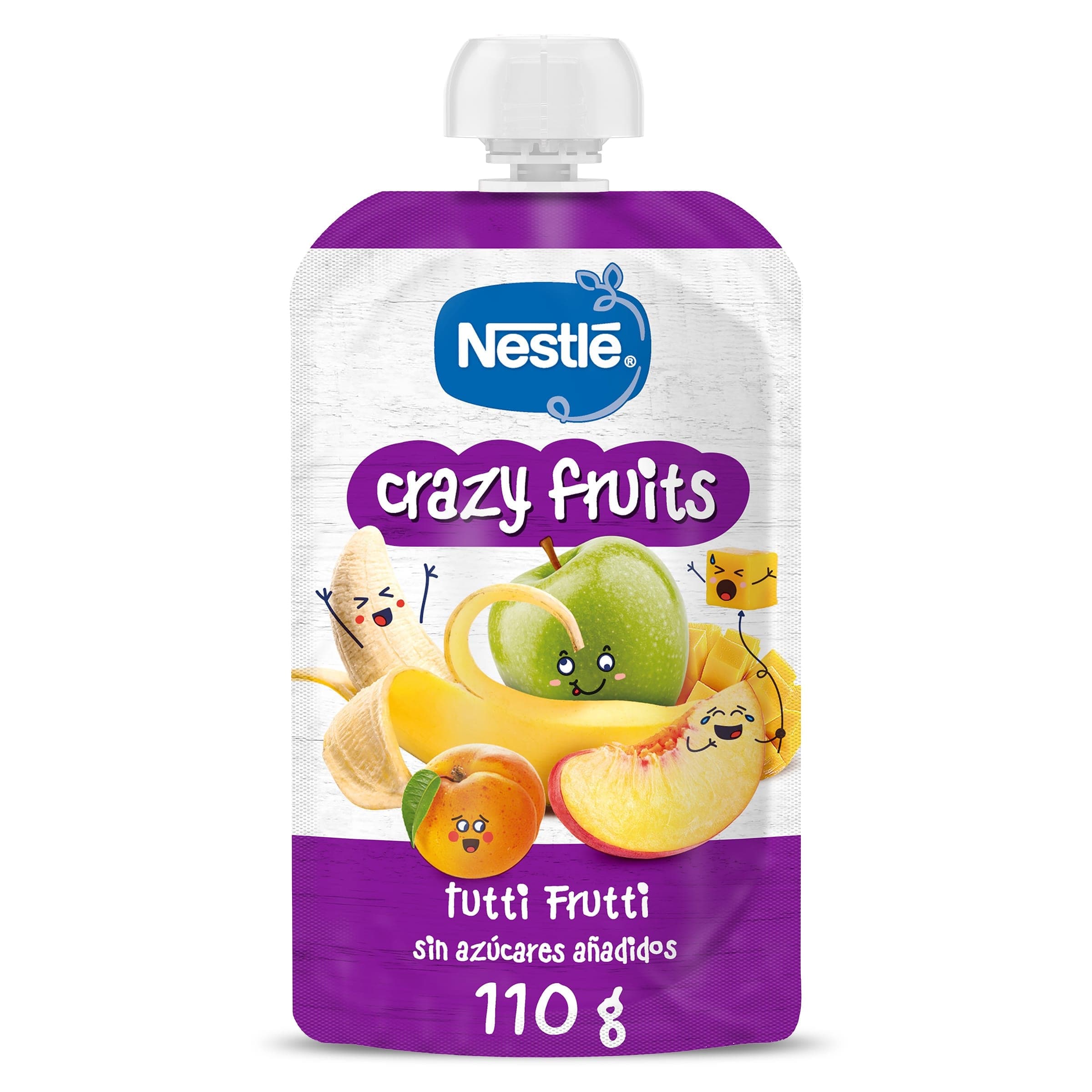 Alimento infantil con puré multifrutas crazy fruits Nestlé bolsa 110 g