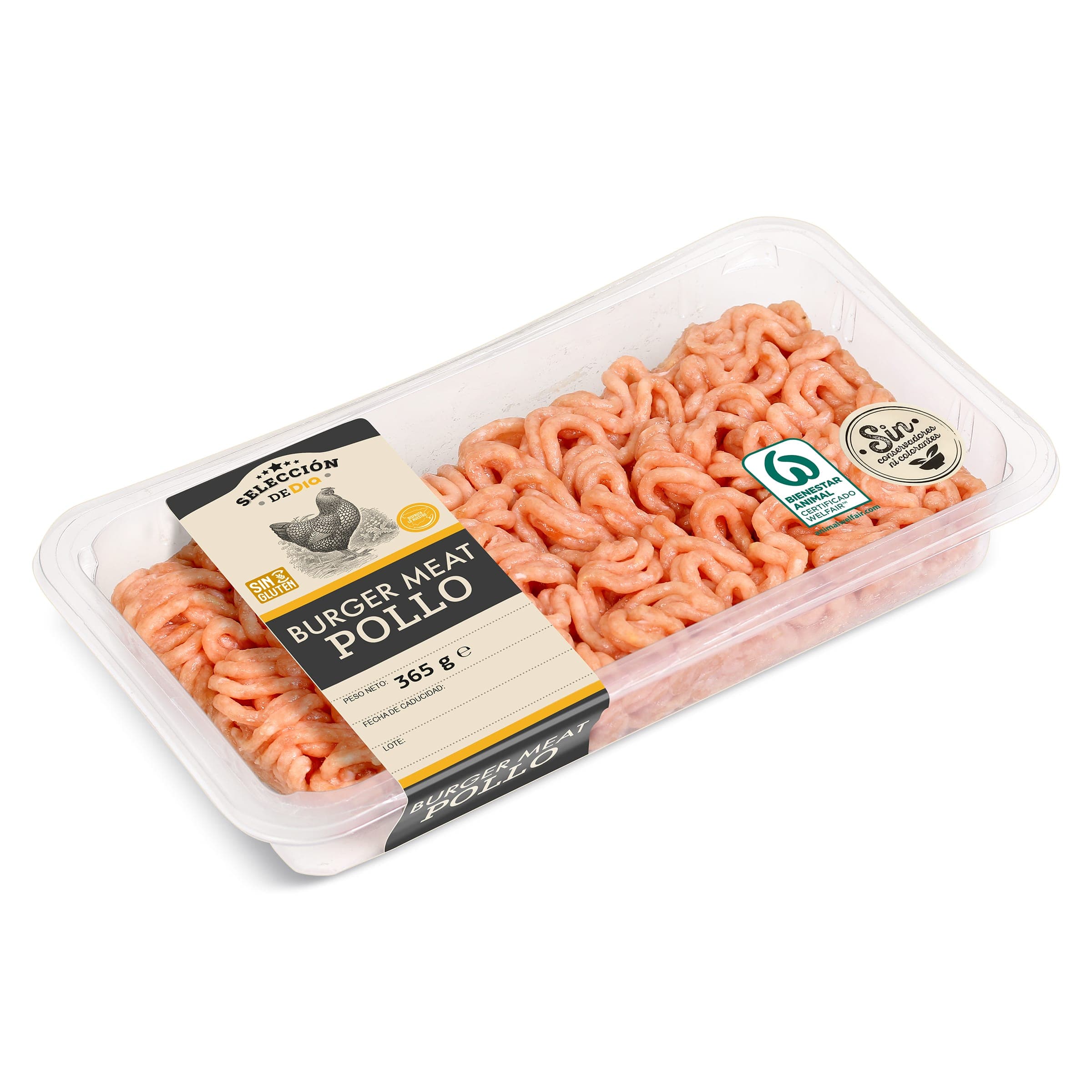 Carne picada de pollo Selección de Dia 365 g