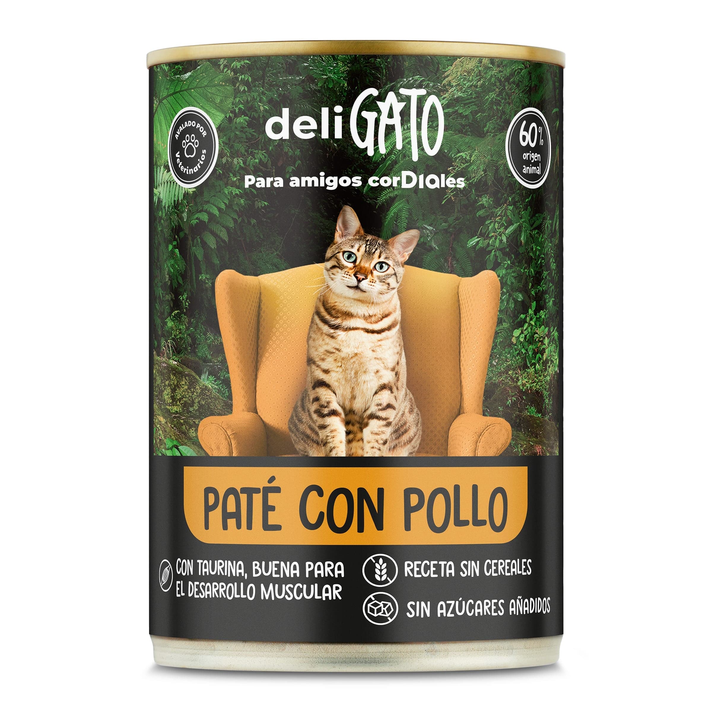 Alimento para gatos paté con pollo  Deligato de Dia lata 400 g