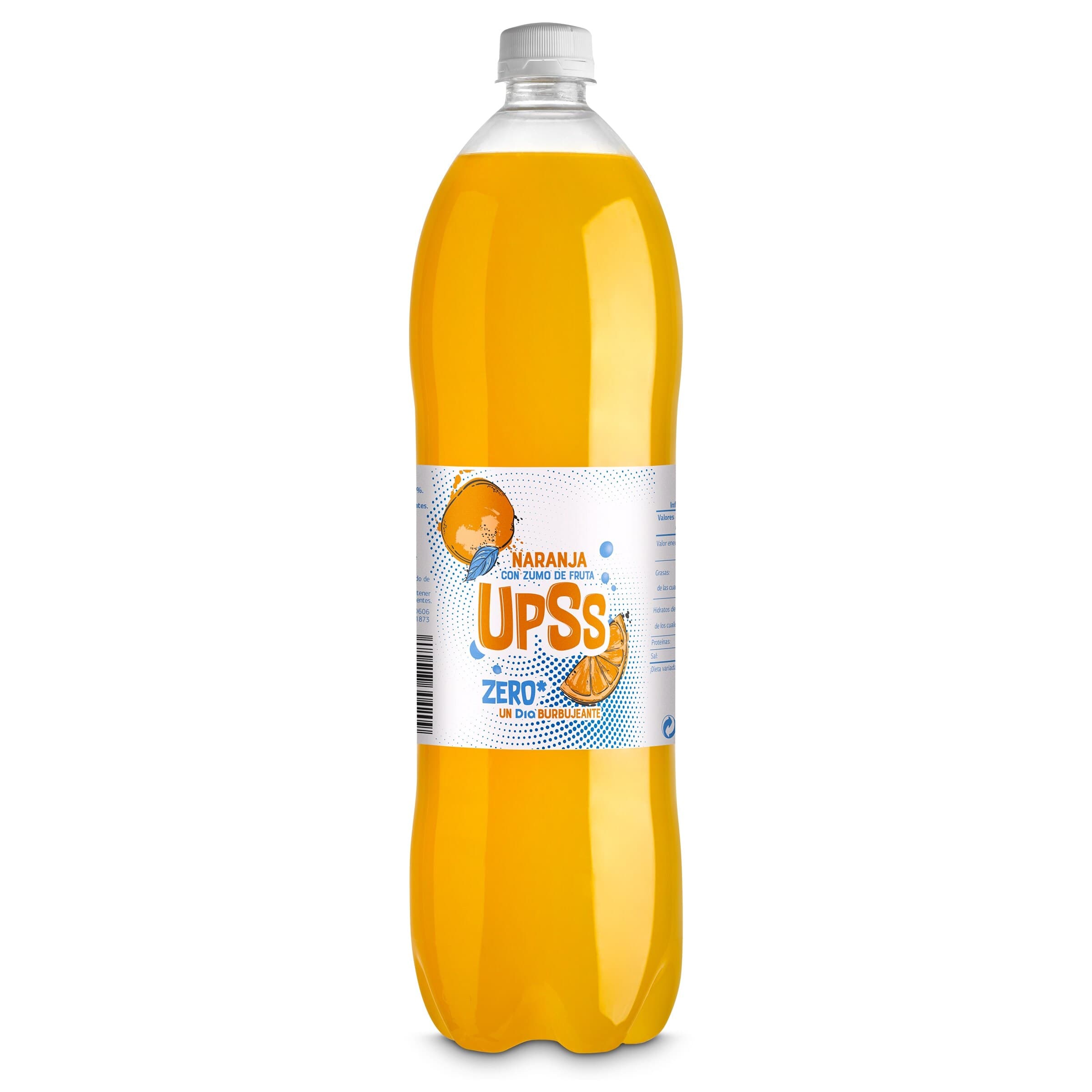 Refresco de naranja con gas zero Dia Upss 1.5 L