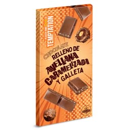 Chocolate relleno de avellana caramelizada y galleta Dia Temptation 100 g