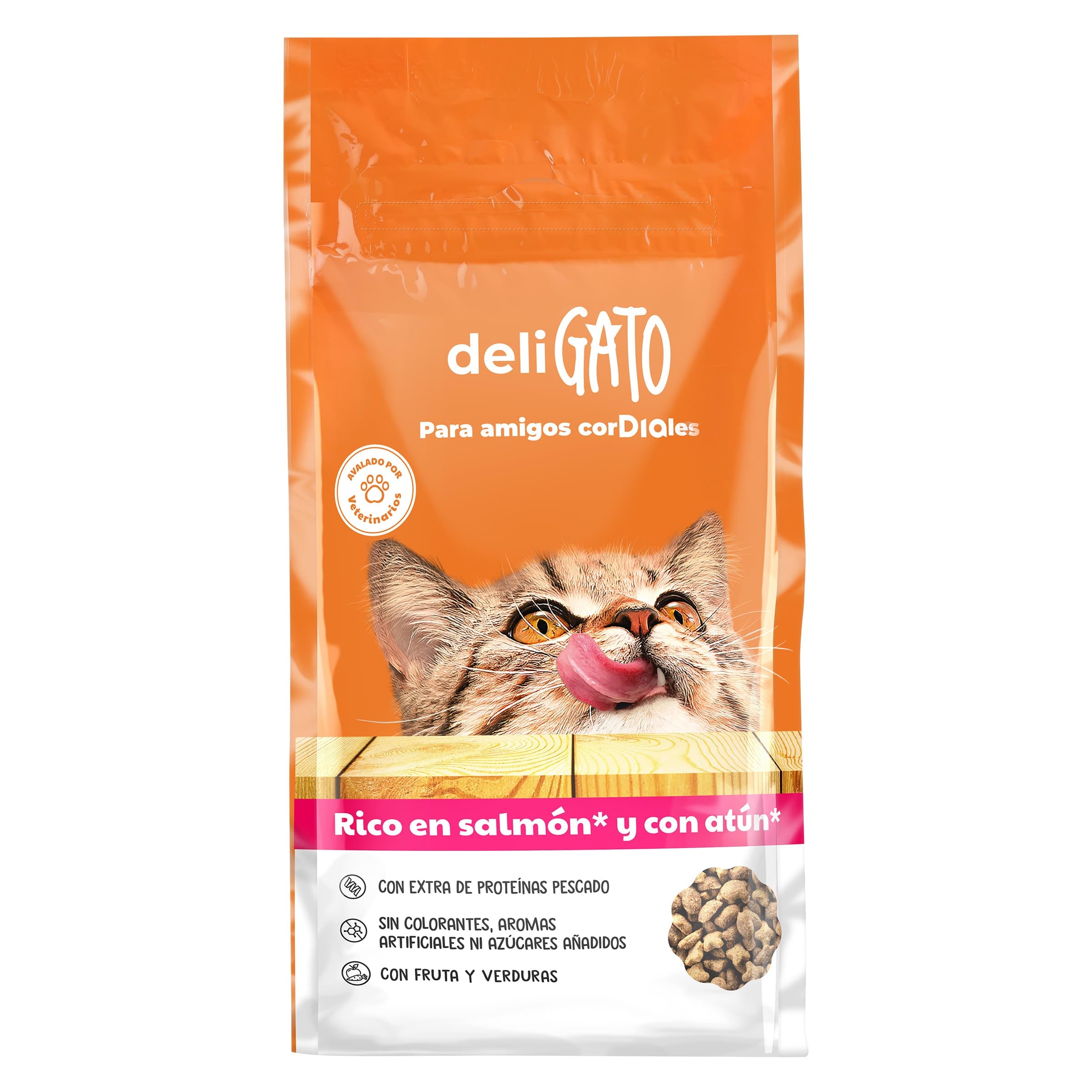 Alimento para gatos con salmón y atún Deligato de Dia bolsa 1.5 Kg