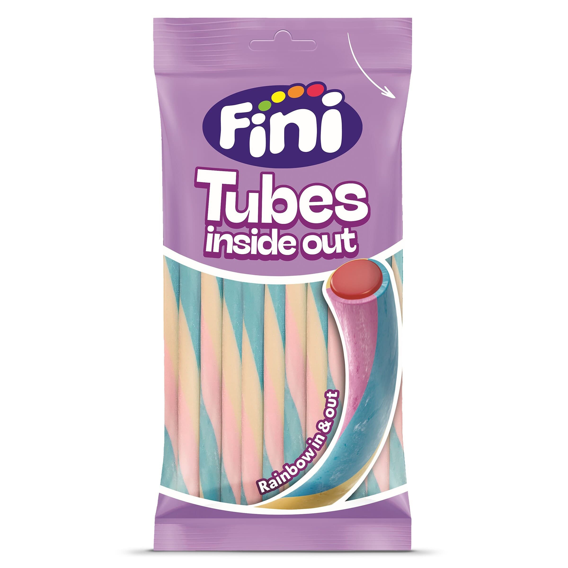 Regaliz tubes inside out Fini bolsa 125 g