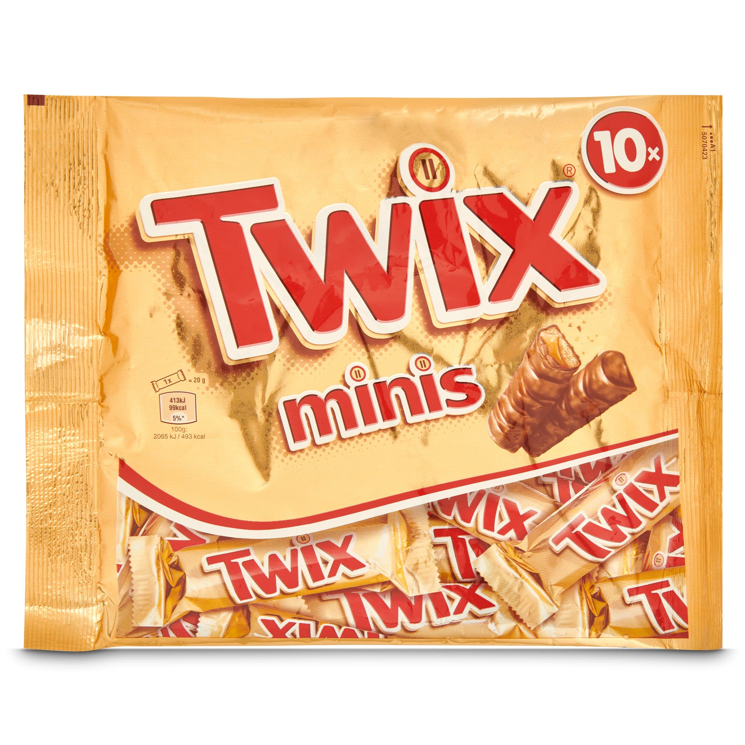 Mini barritas de chocolate y galleta rellena de caramelo Twix bolsa 227 g