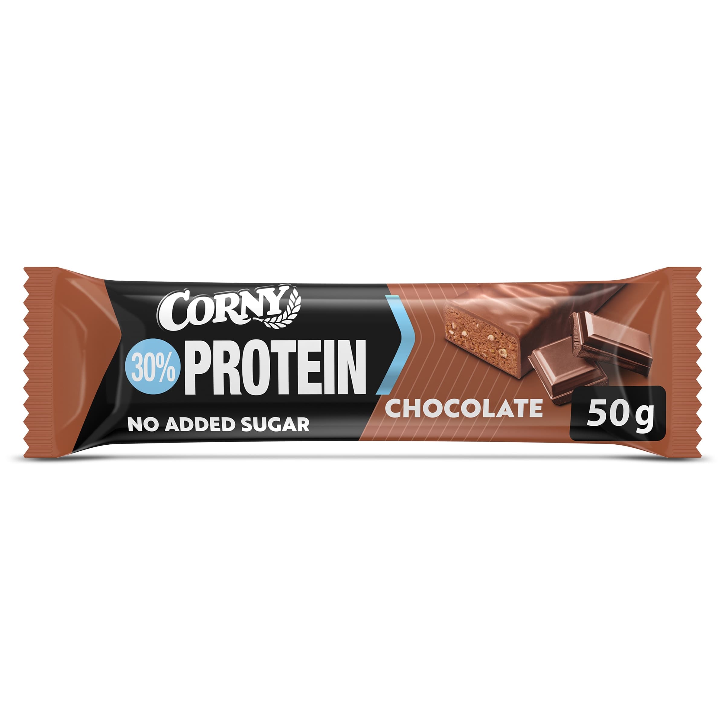Barrita de chocolate con 30% de proteínas Corny bolsa 50 g