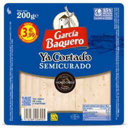 Queso semicurado cortado García Baquero 200 g