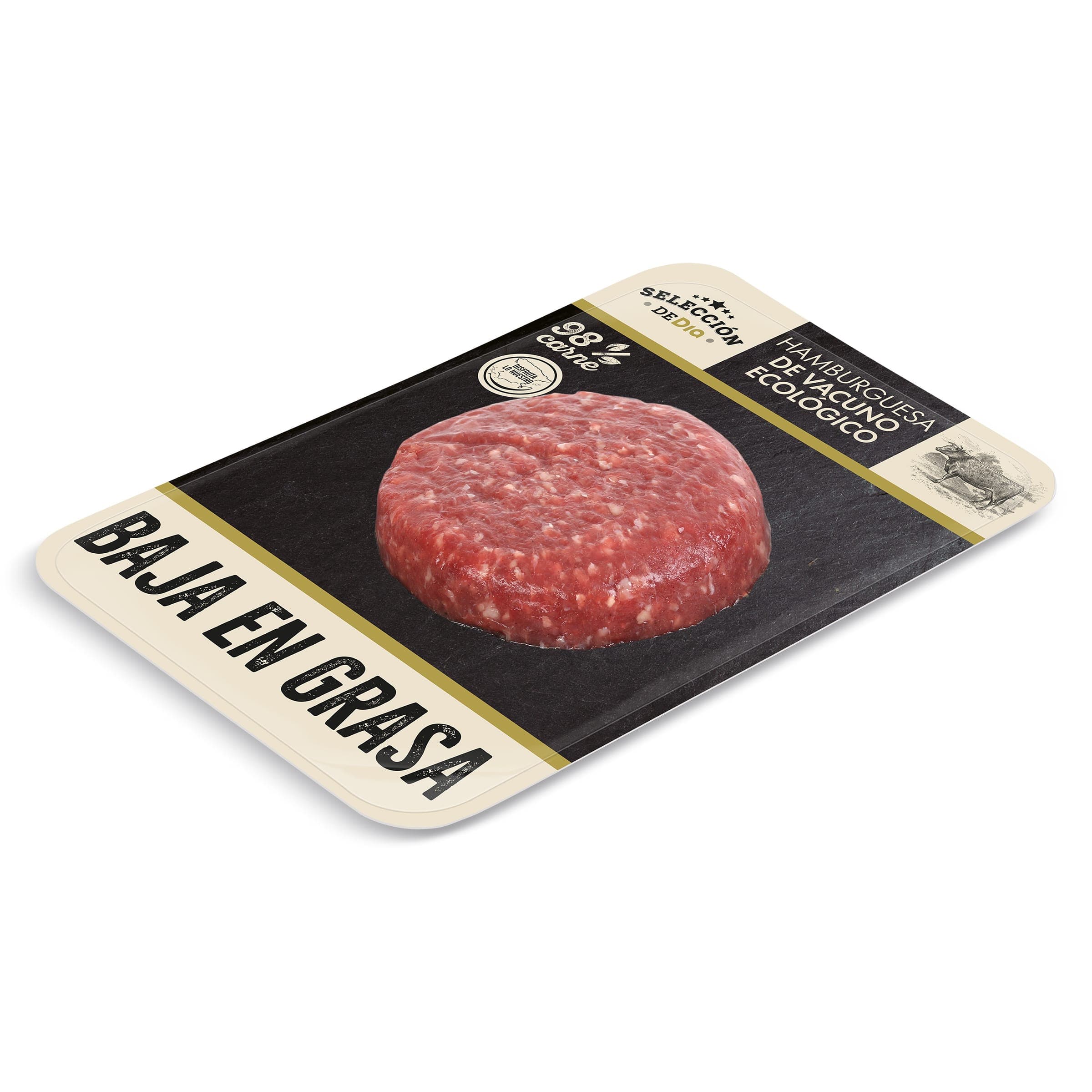 Burger de vacuno ecólogico baja en grasa Selección de Dia 150 g