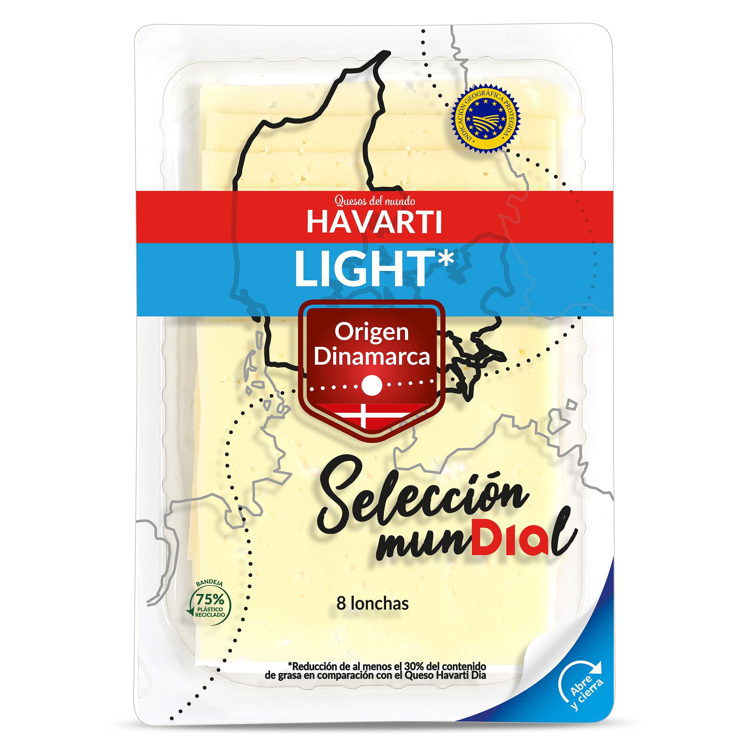 Queso havarti light Dia Selección Mundial 160 g