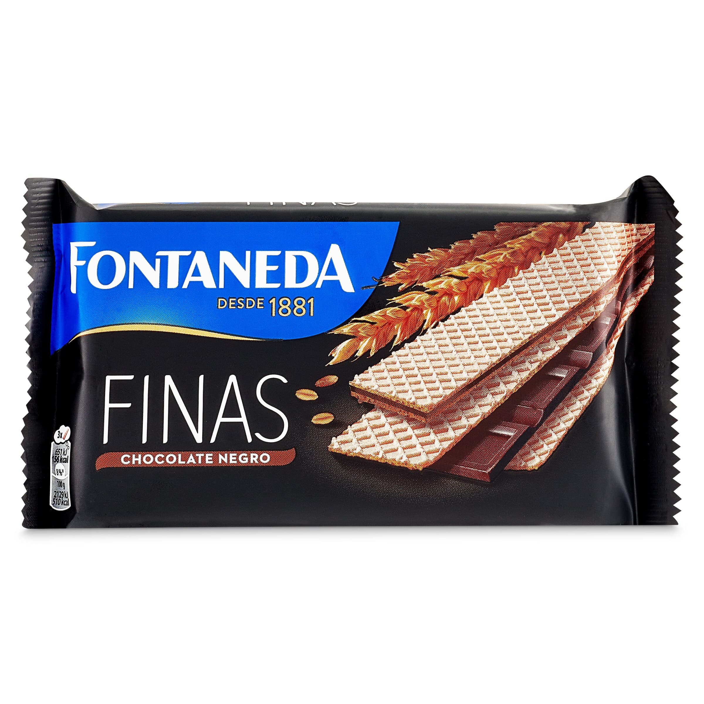 Barquillos finos de chocolate negro Fontaneda bolsa 92 g