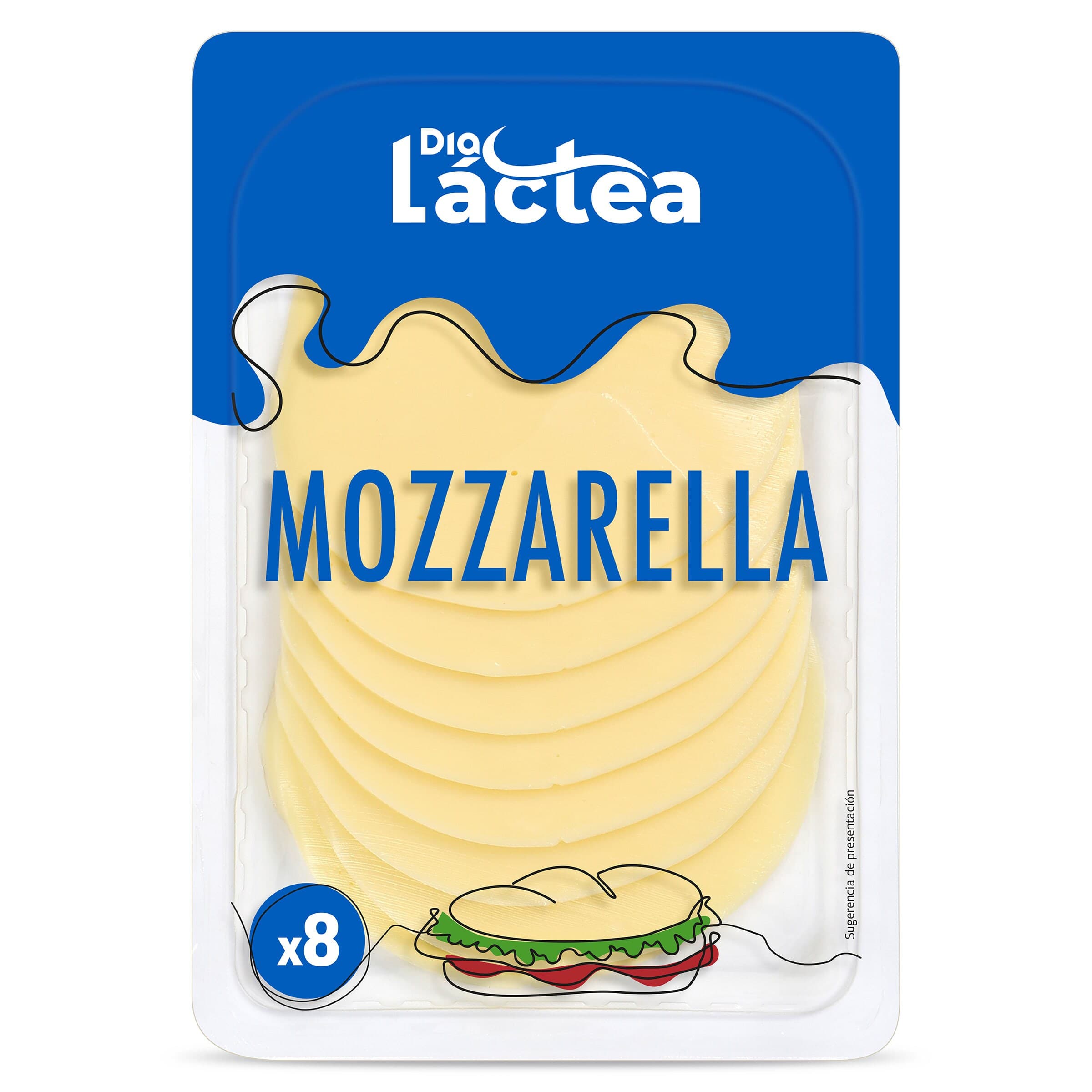 Queso Mozzarella en lonchas Dia Láctea 160 g