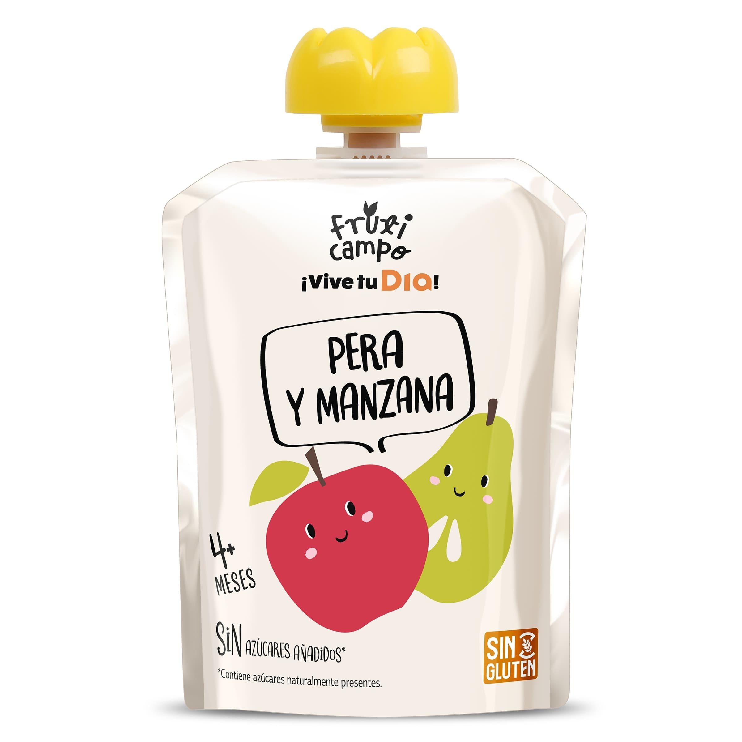 Alimento infantil con puré de pera y manzana Dia Fruticampo bolsa 90 g