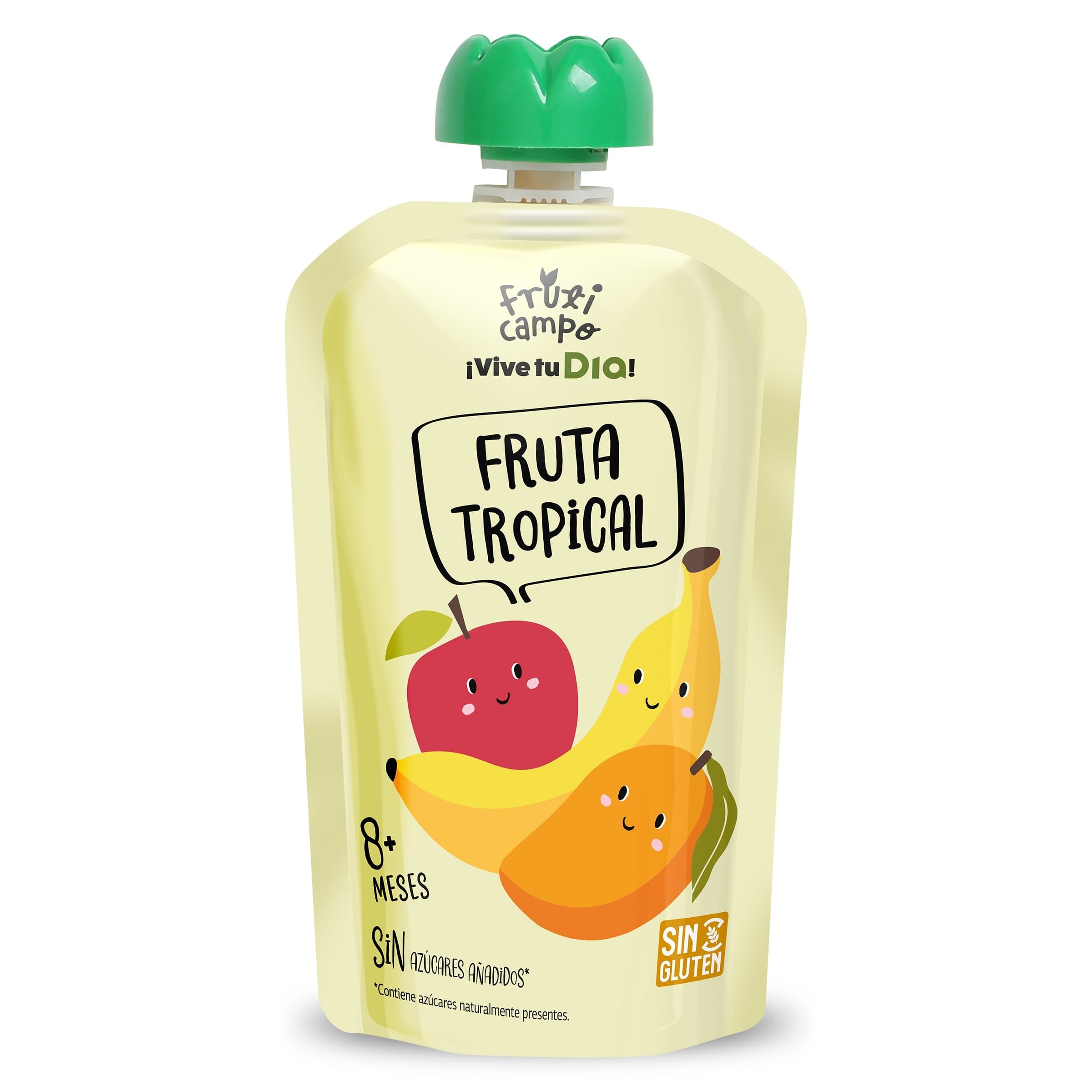 Alimento infantil con puré de fruta tropical Dia Fruticampo bolsa 100 g