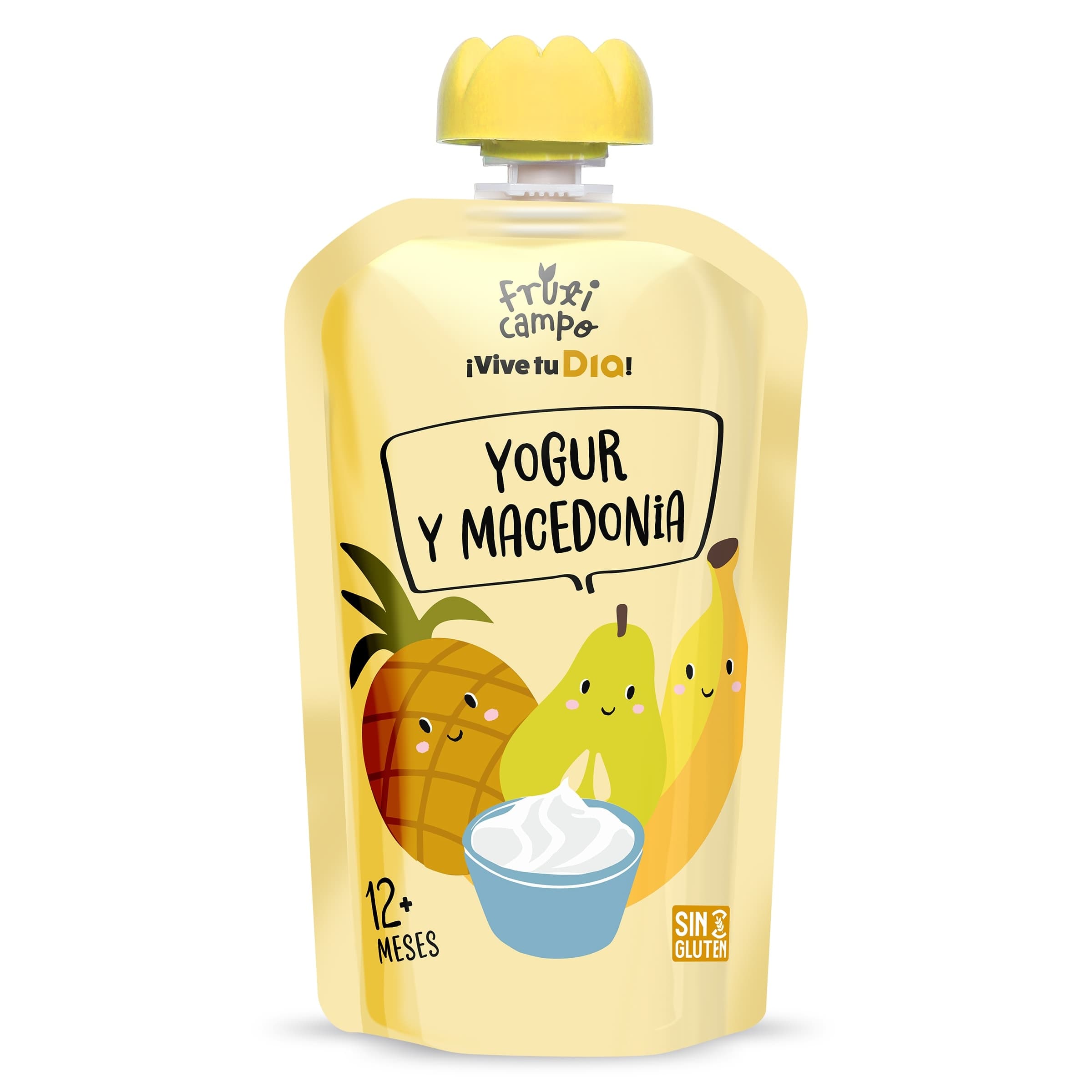 Alimento infantil lácteo con puré de frutas Dia Fruticampo bolsa 100 g