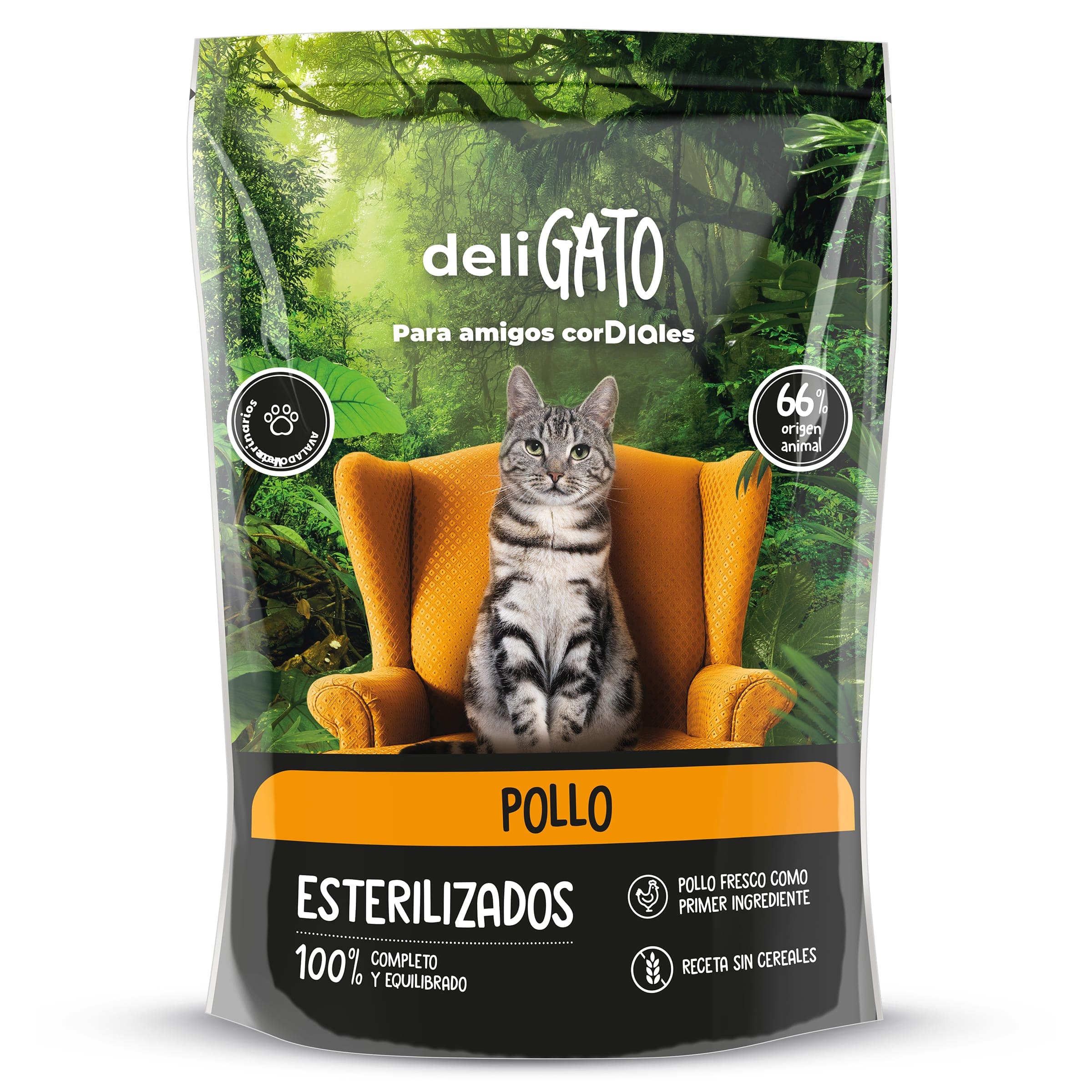 Alimento para gatos esterilizados con pollo Deligato de Dia bolsa 800 g