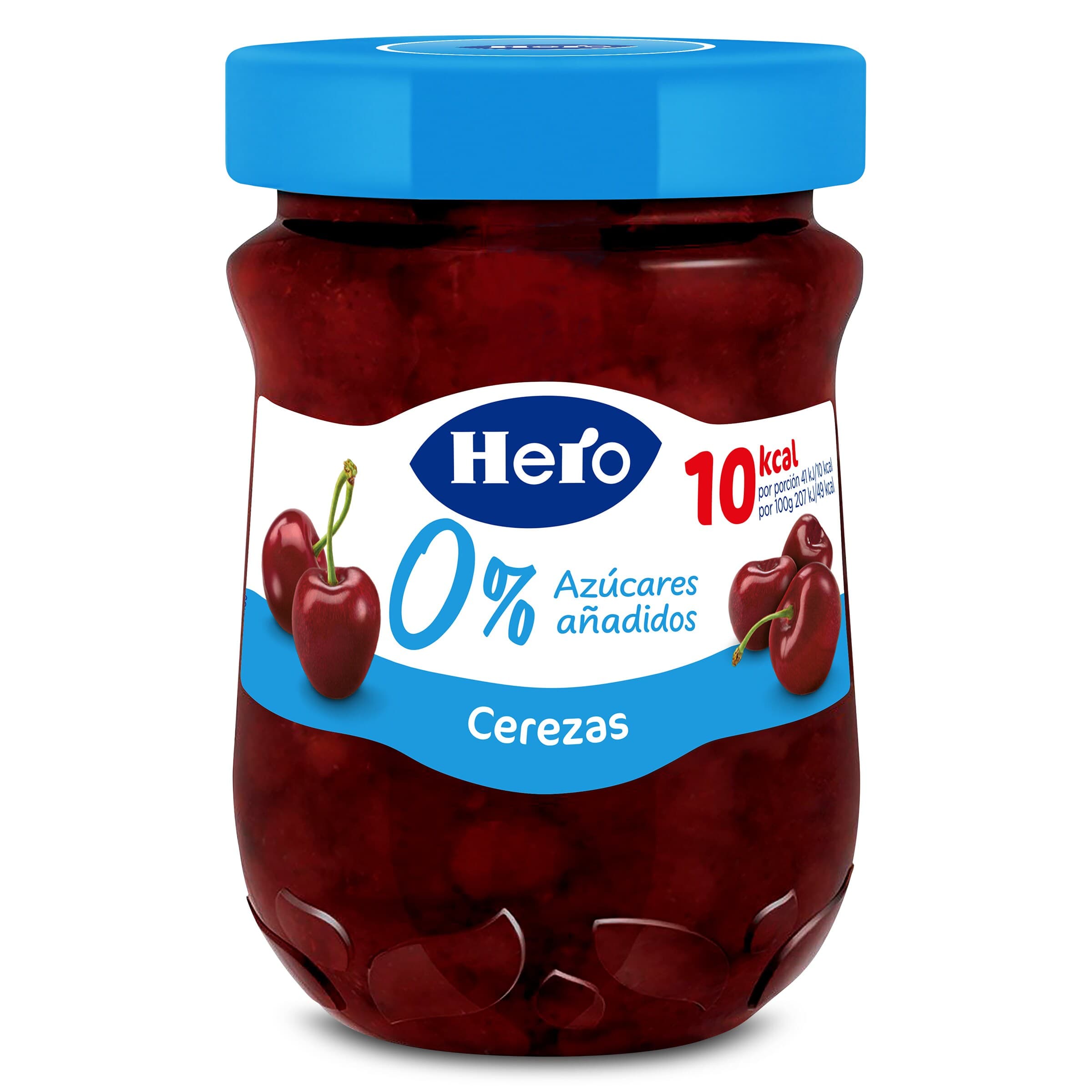 Mermelada de cerezas 0% azúcares añadidos Hero frasco 280 g