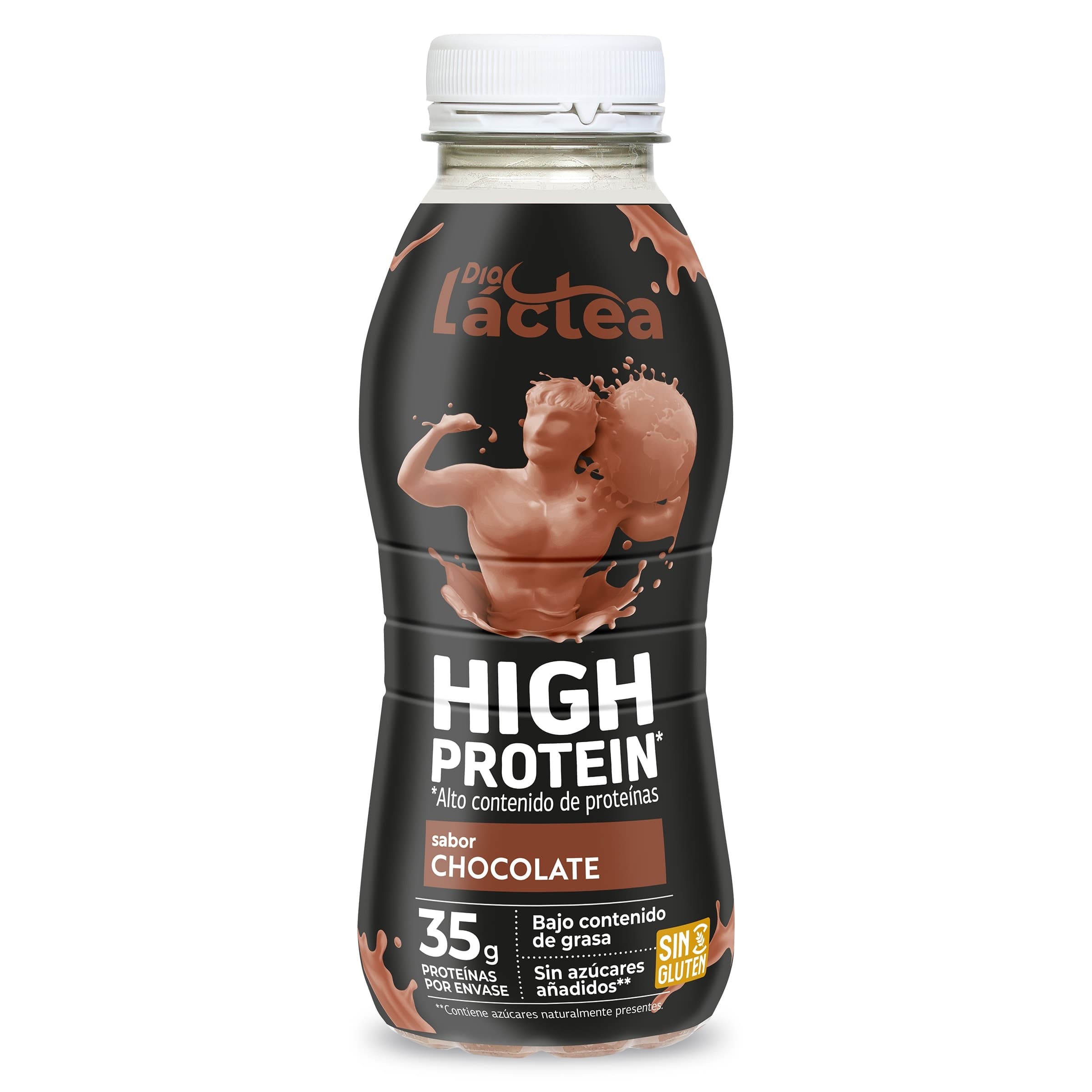 Batido alto en proteínas sabor chocolate Dia Láctea botella 330 ml