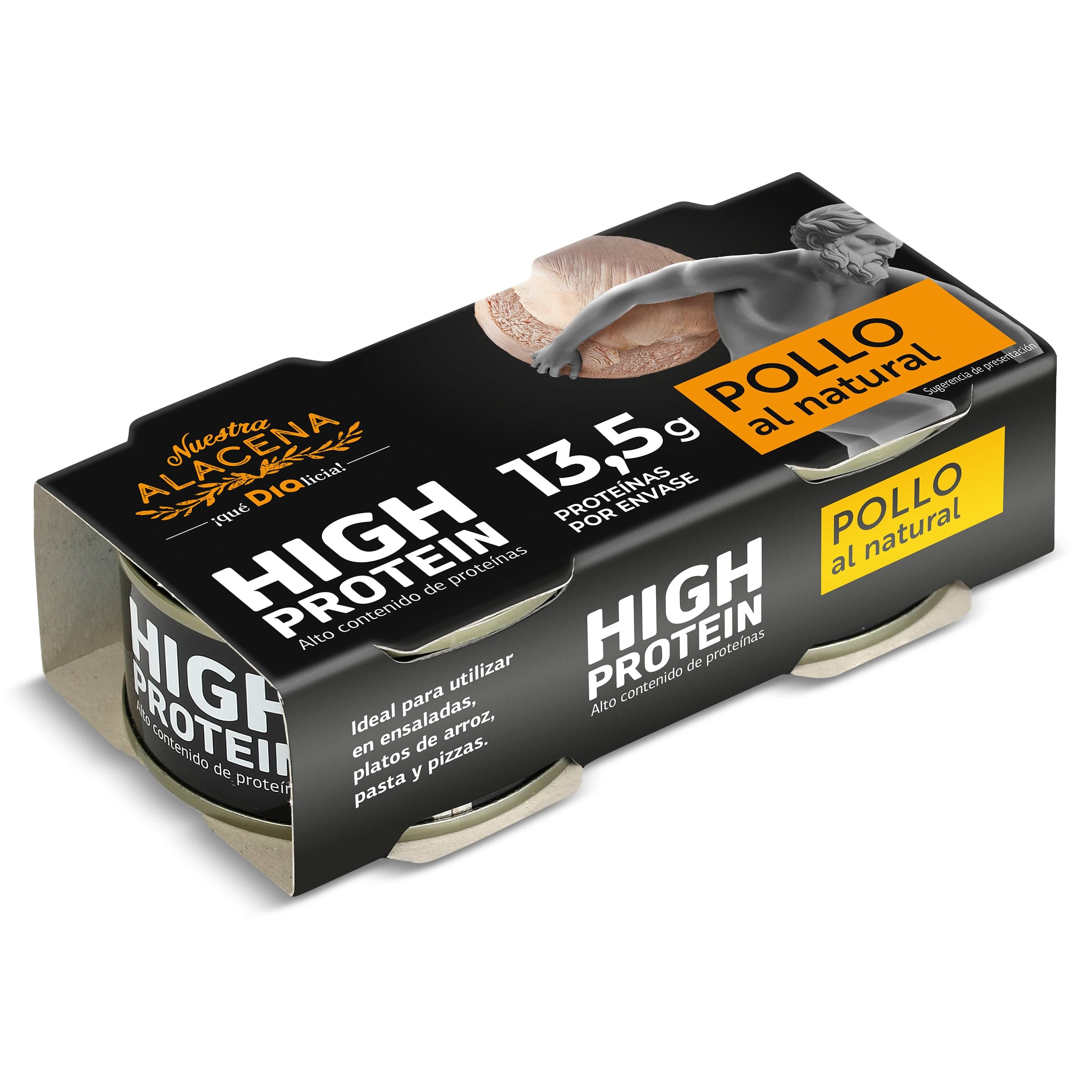 Pollo al natural alto en proteínas Dia Nuestra Alacena lata 2 x 52 g