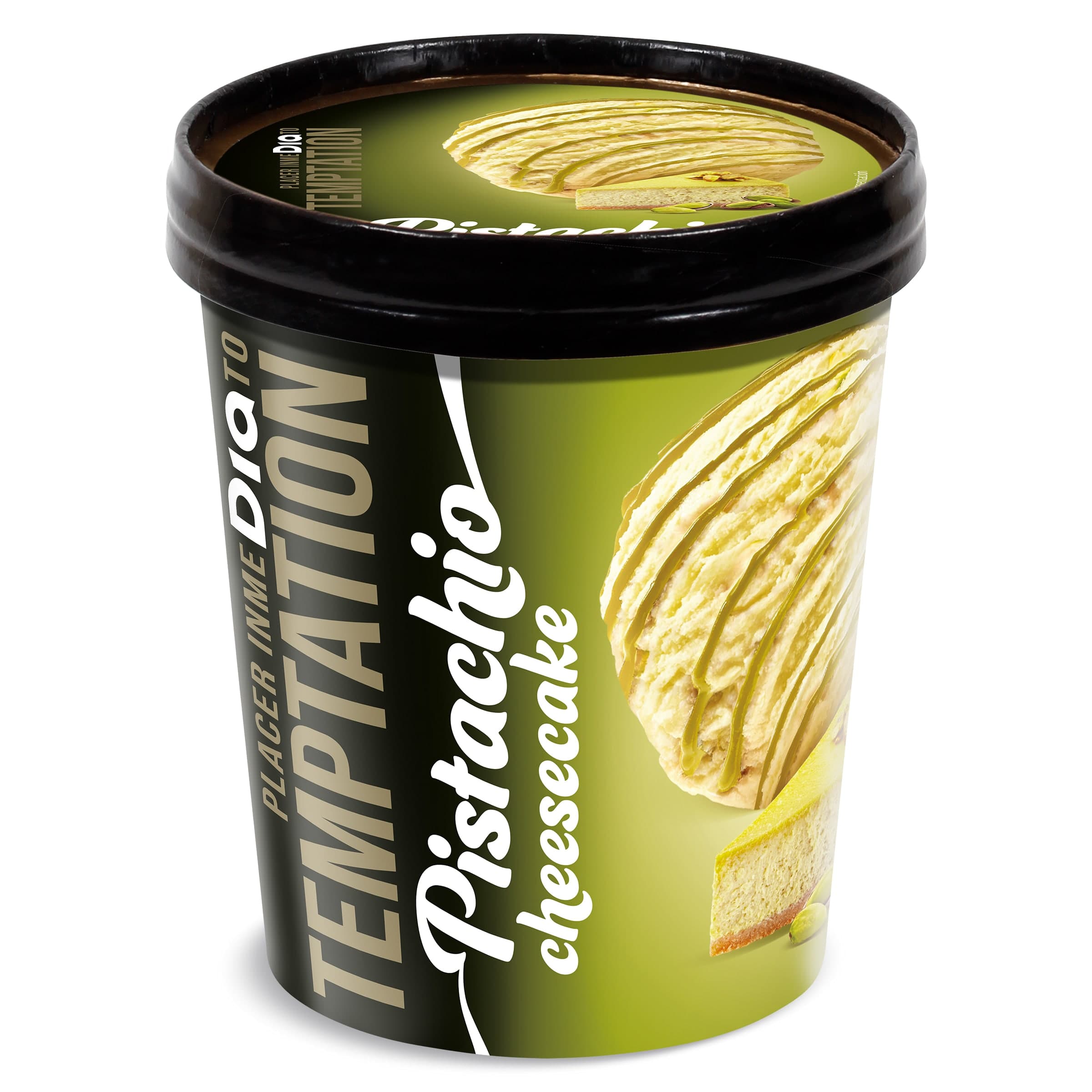 Tarrina de helado pistacho cheesecake Dia Temptation 350 g