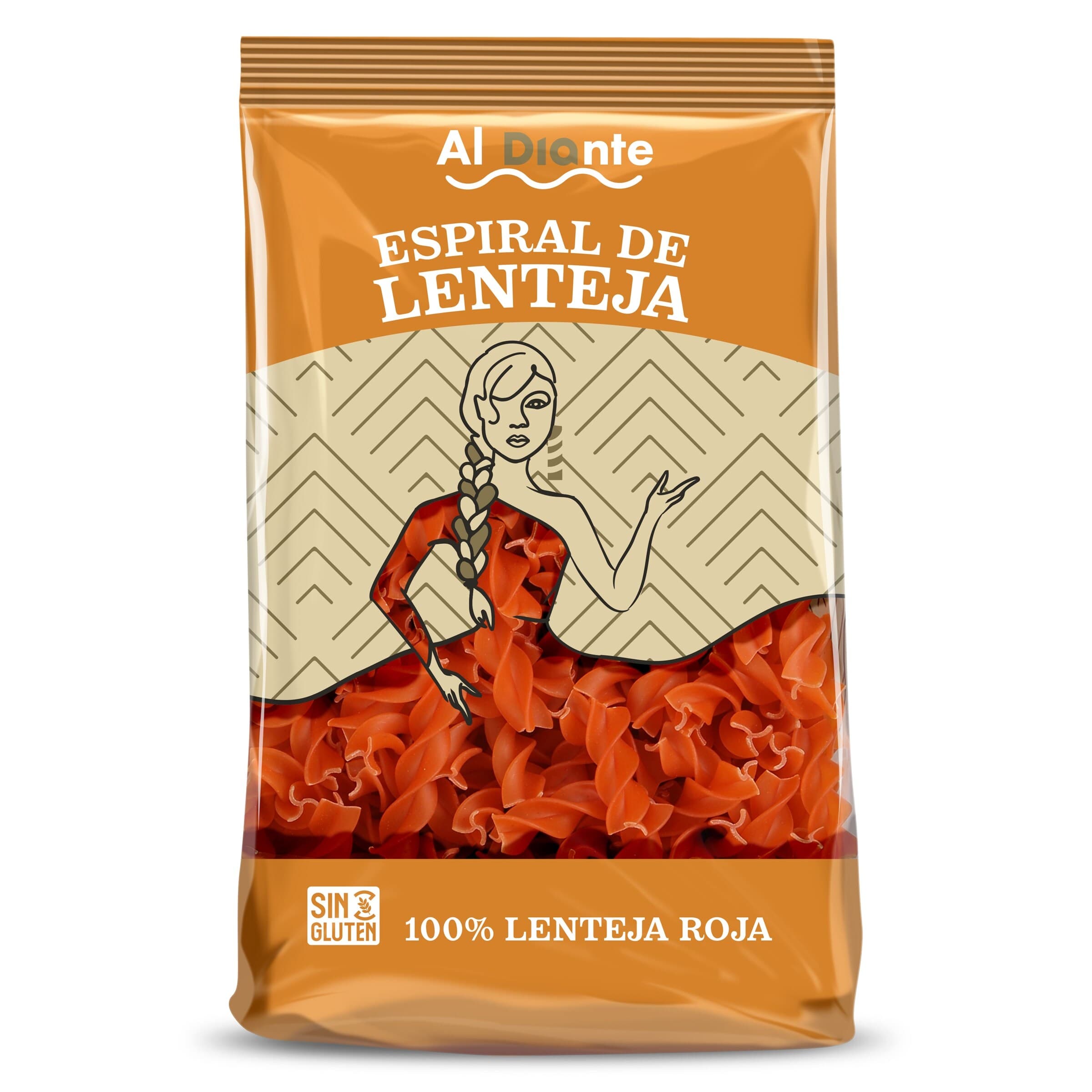 Espirales 100% de lenteja roja Dia Al Diante 250 g