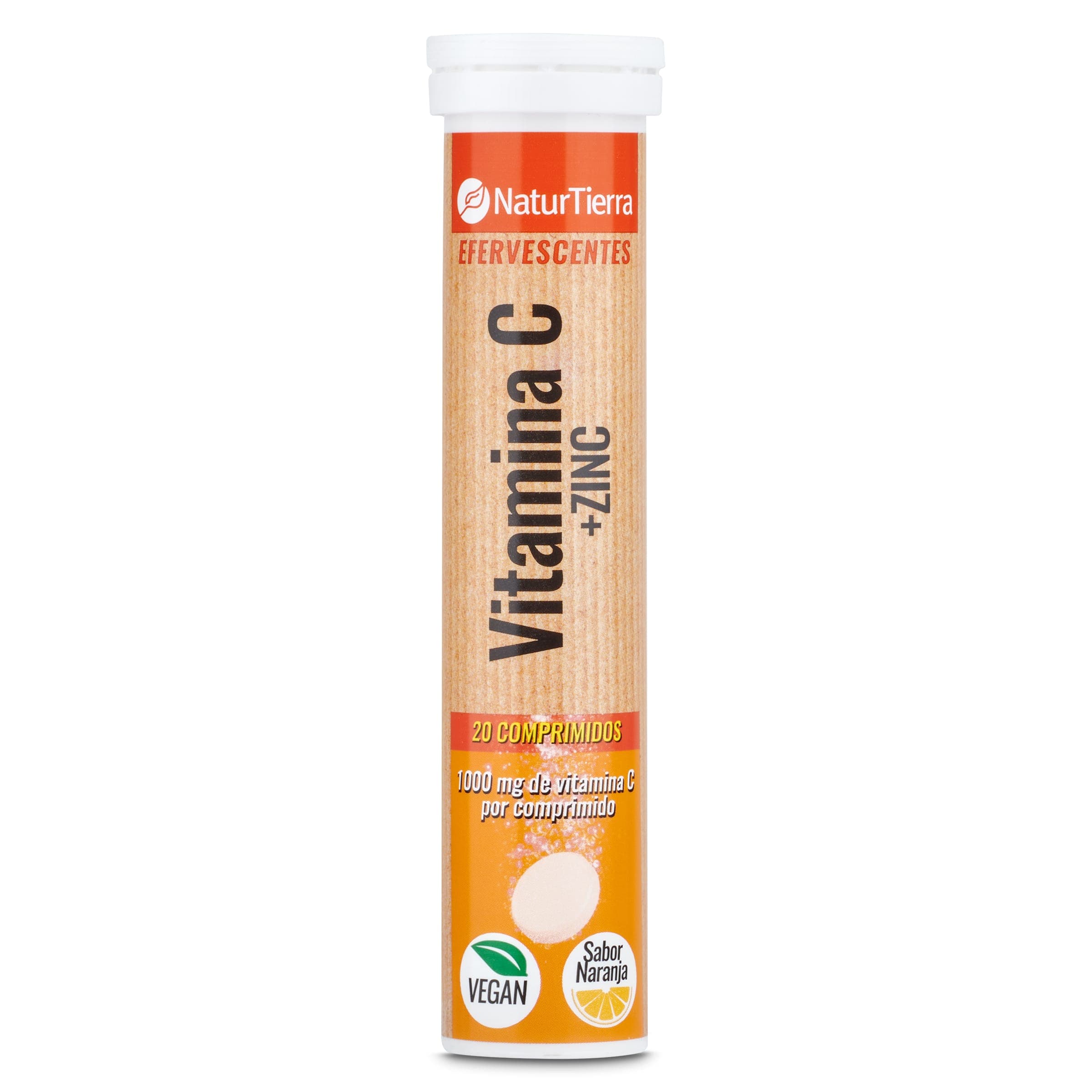 Vitamina C + Zinc Natur Tierra tubo 20 unidades