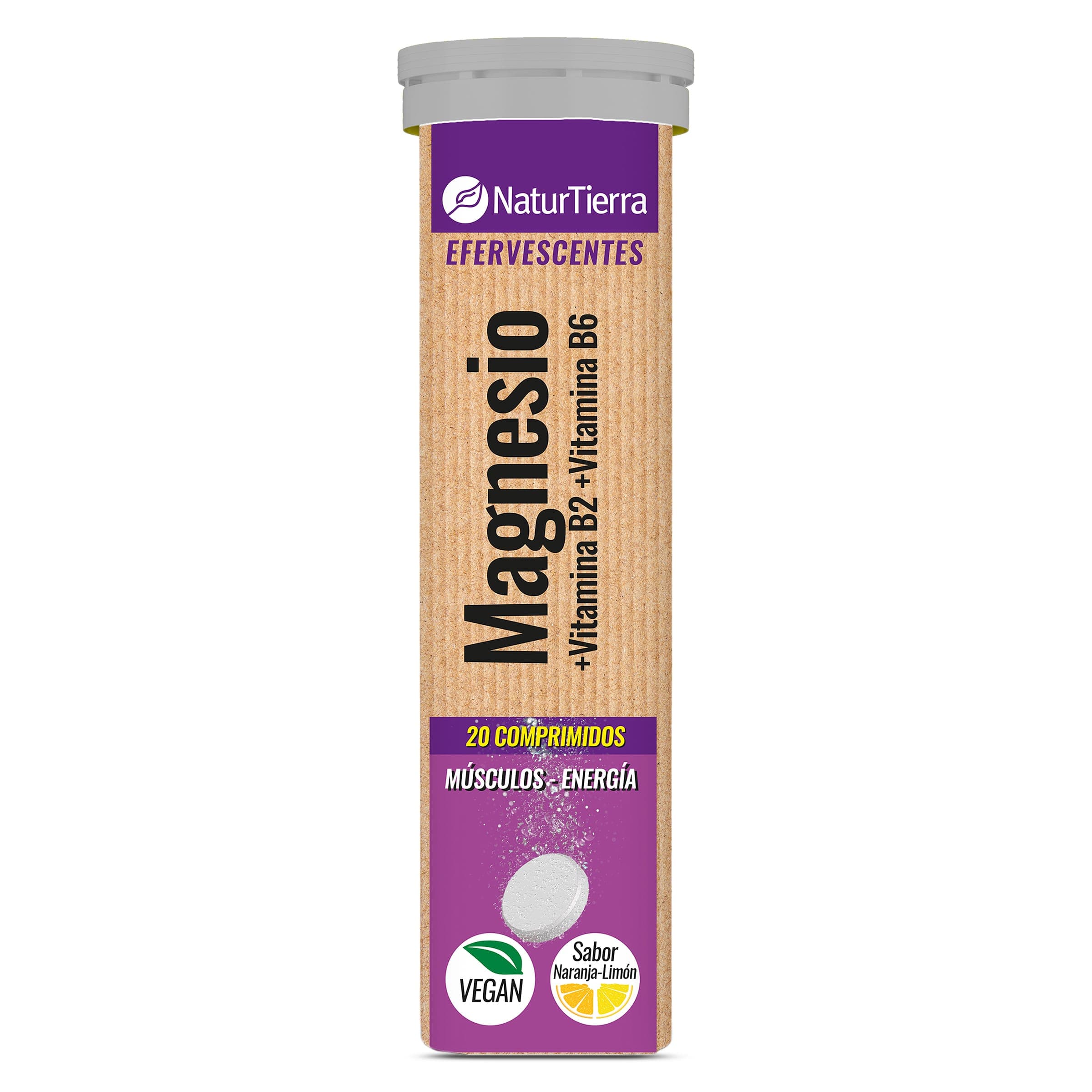 Magnesio + Vitamina B2 y B6 Natur Tierra tubo 20 unidades