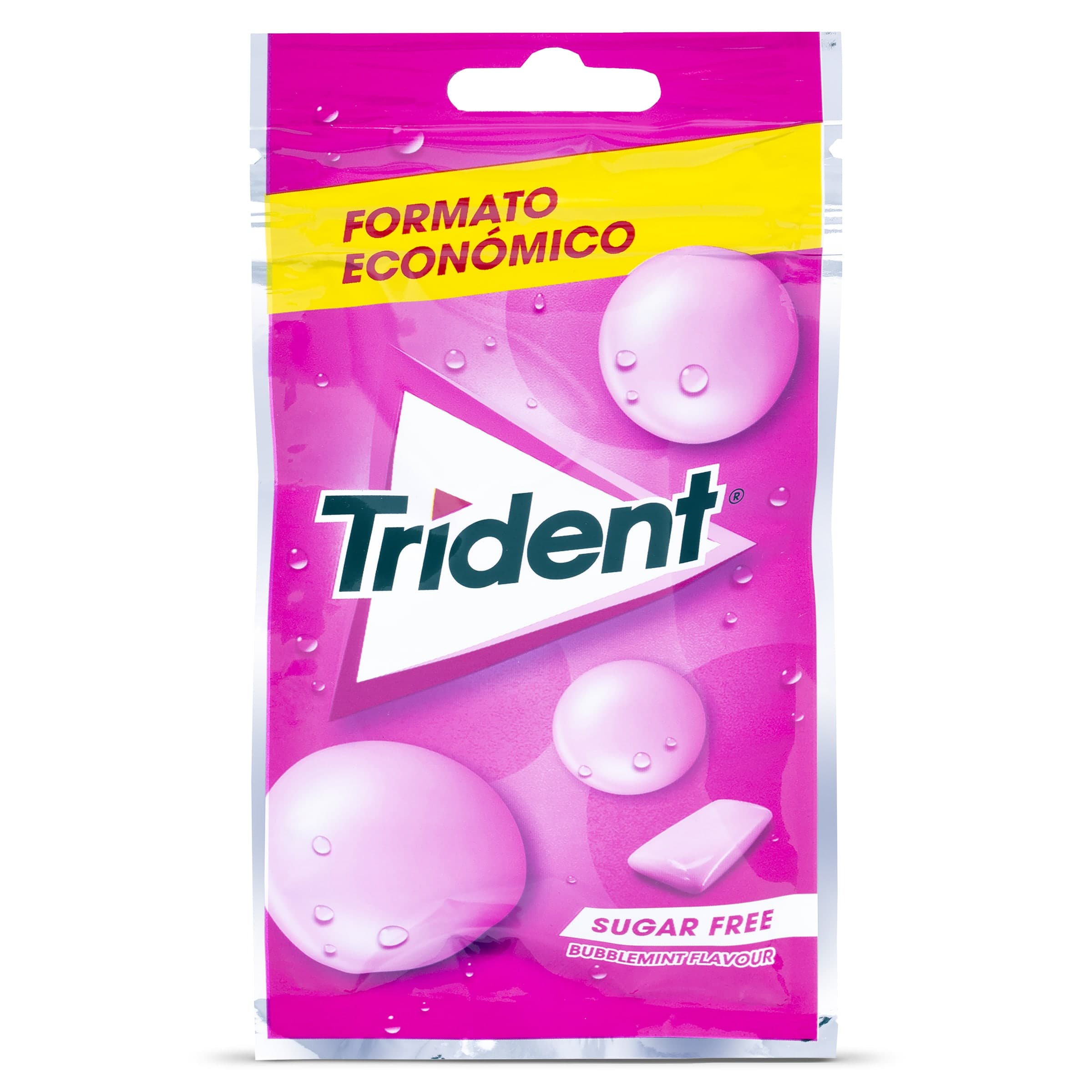 Chicles sabor bubblemint sin azúcar Trident bolsa 24 unidades