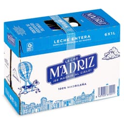 Leche entera Madriz pack 6 x 1 L