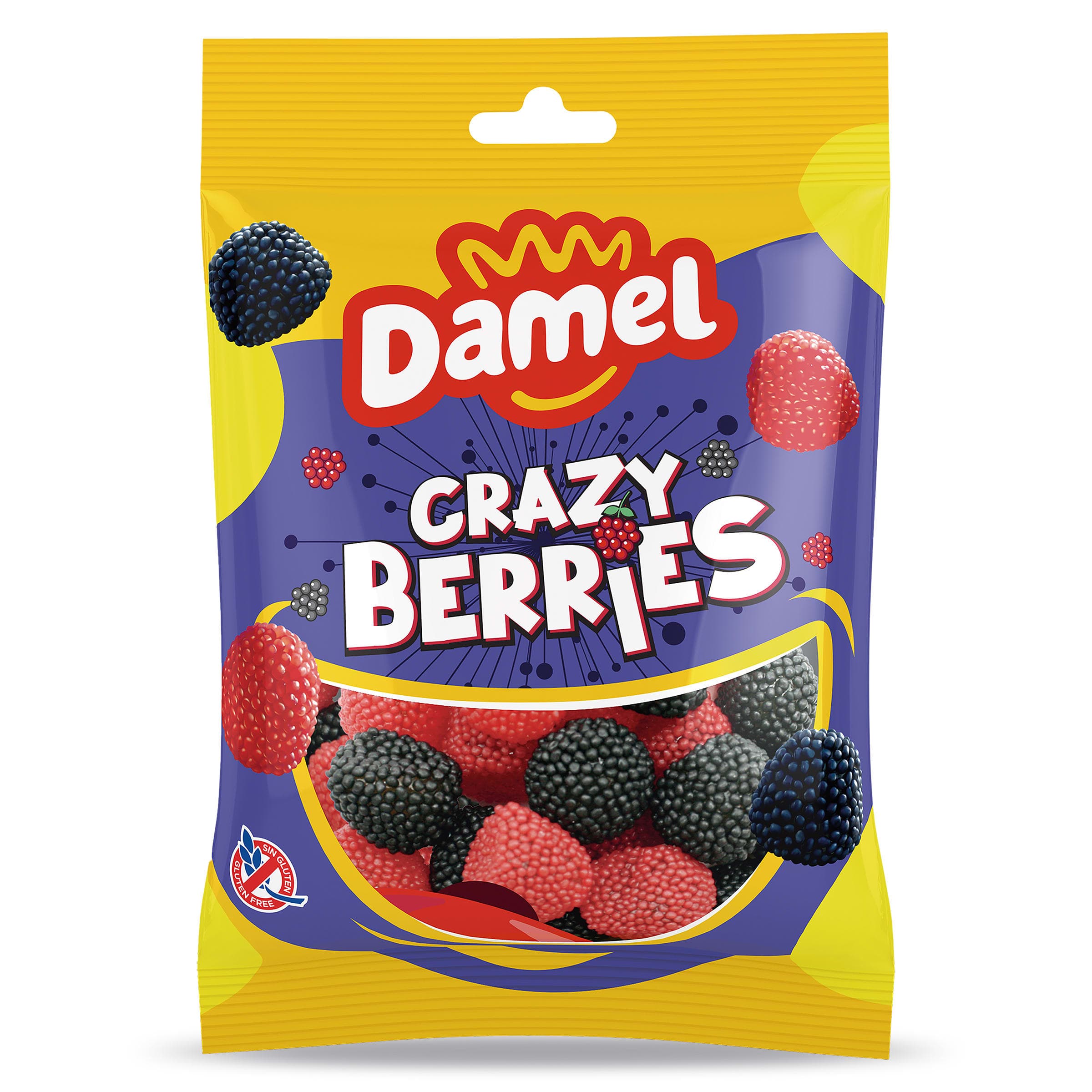 Golosinas crazy berries Damel 135 g