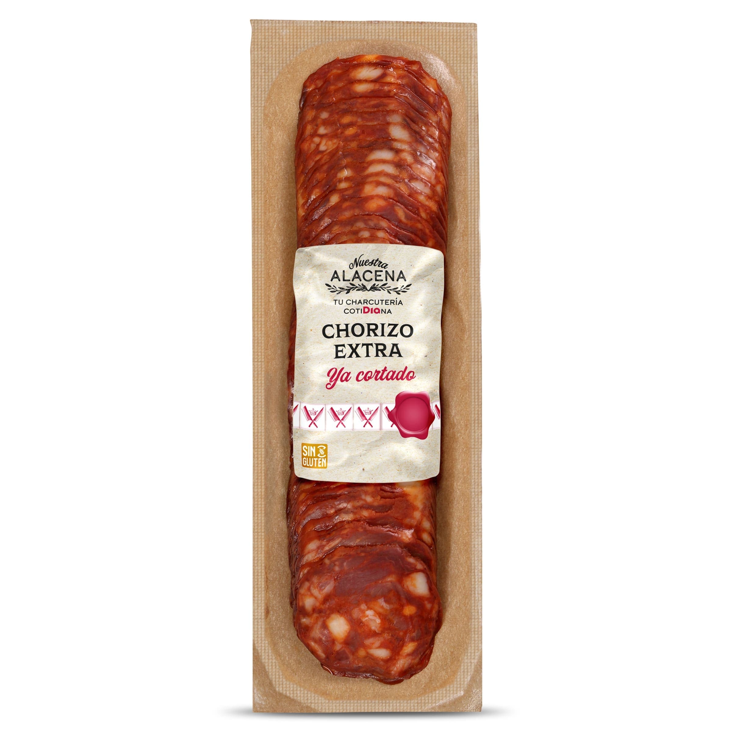 Chorizo ya cortado Dia Nuestra Alacena 200 g