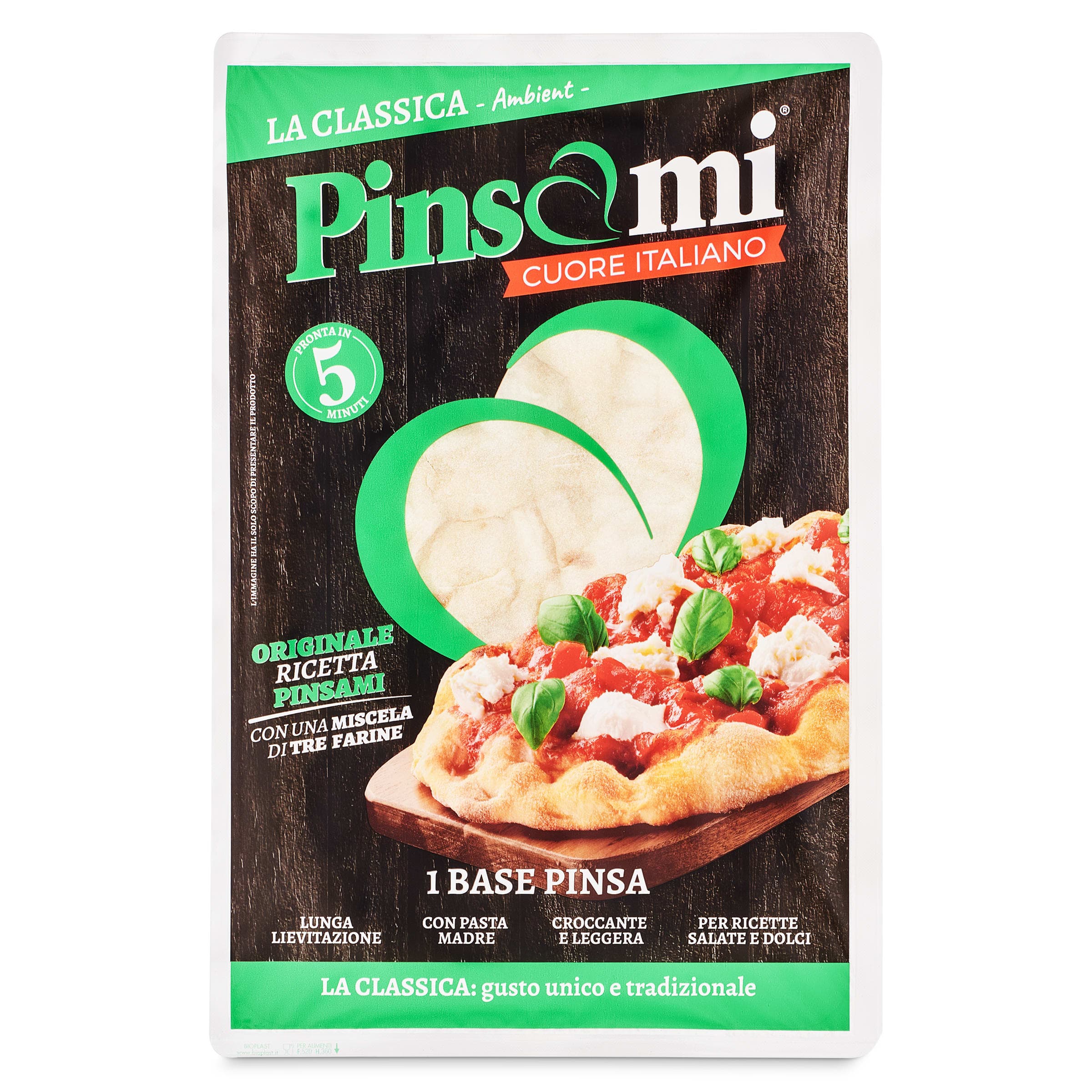 Base para pizza clásica Pinsami bolsa 230 g