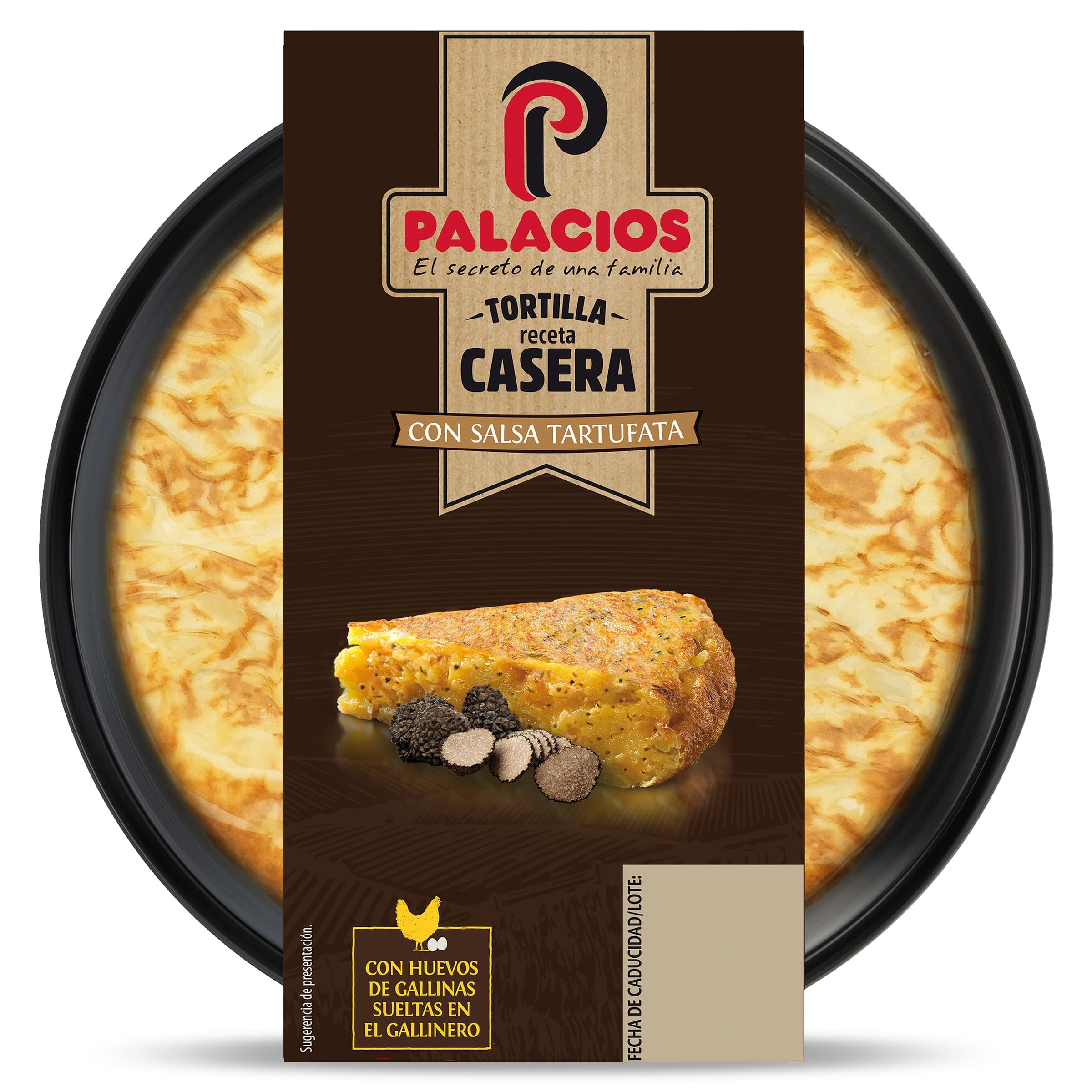 Tortilla de patatas con salsa tartufata Palacios 300 g