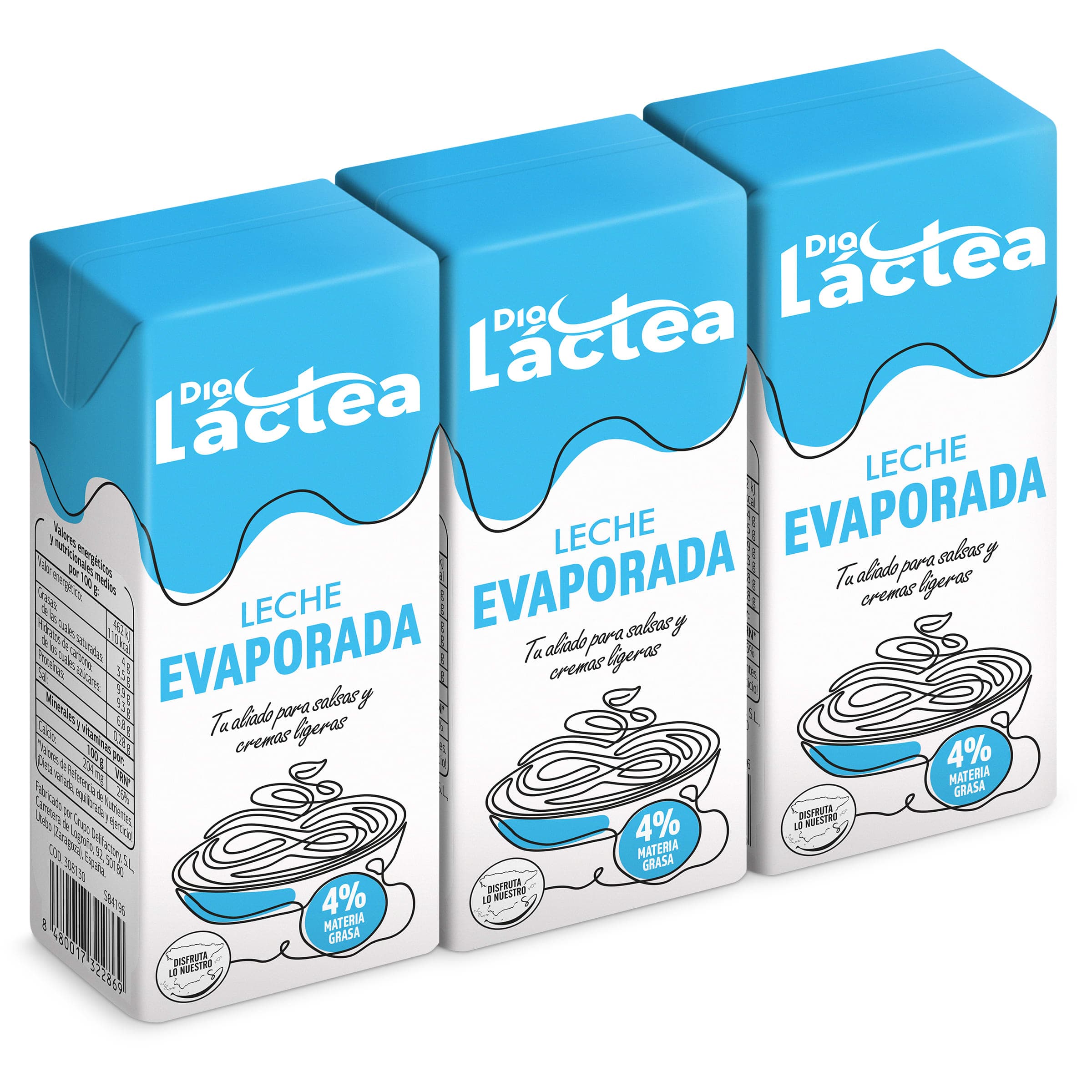 Leche evaporada Dia Láctea 3 x 200 ml
