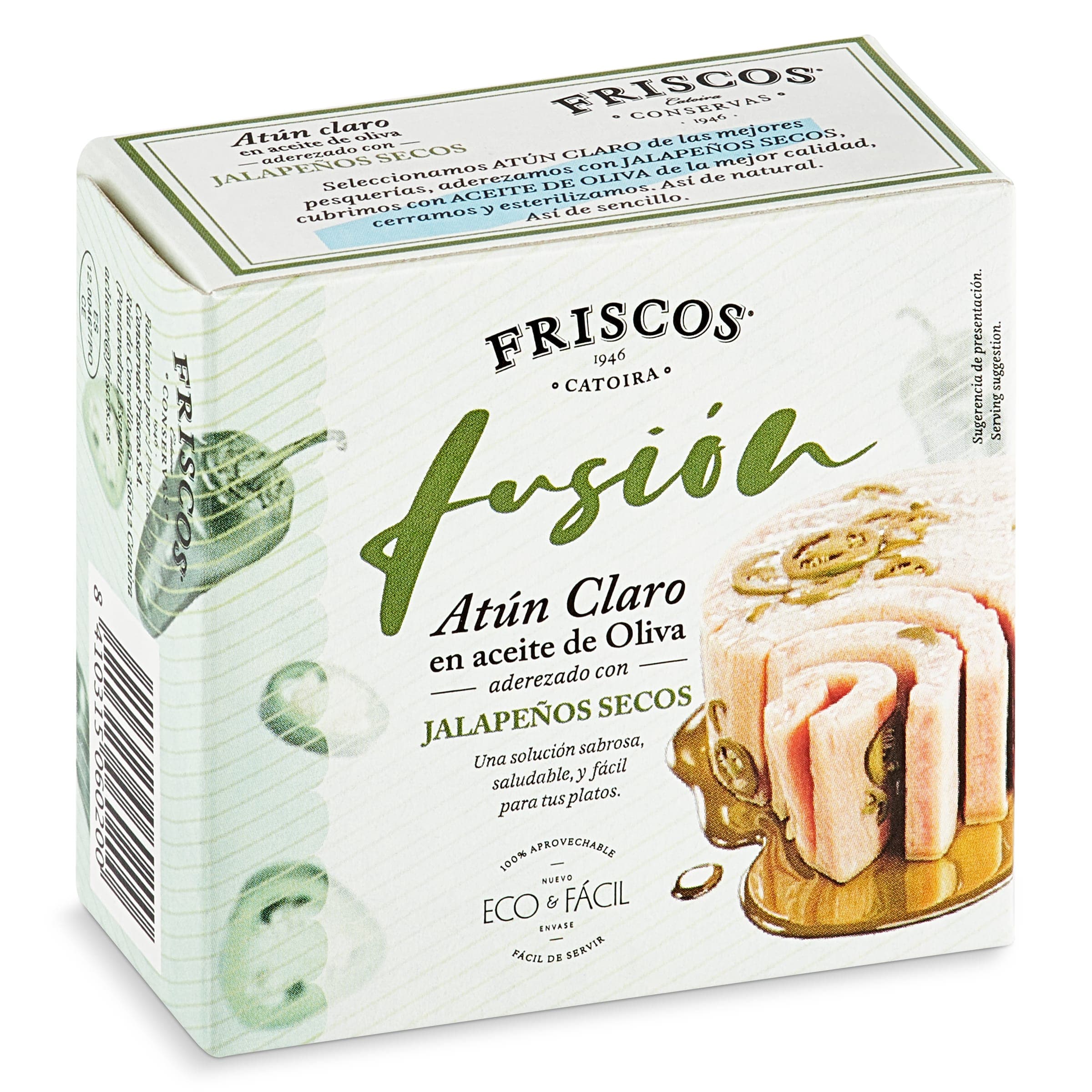 Atún claro en aceite de oliva con jalapeños Friscos 50 g